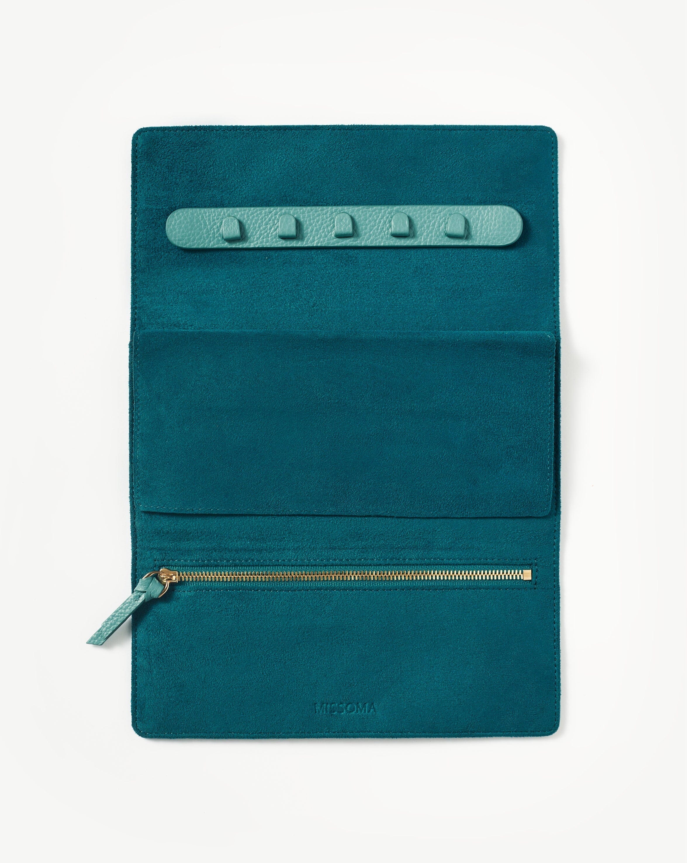 Blue Leather Jewellery Roll | Lapis Blue