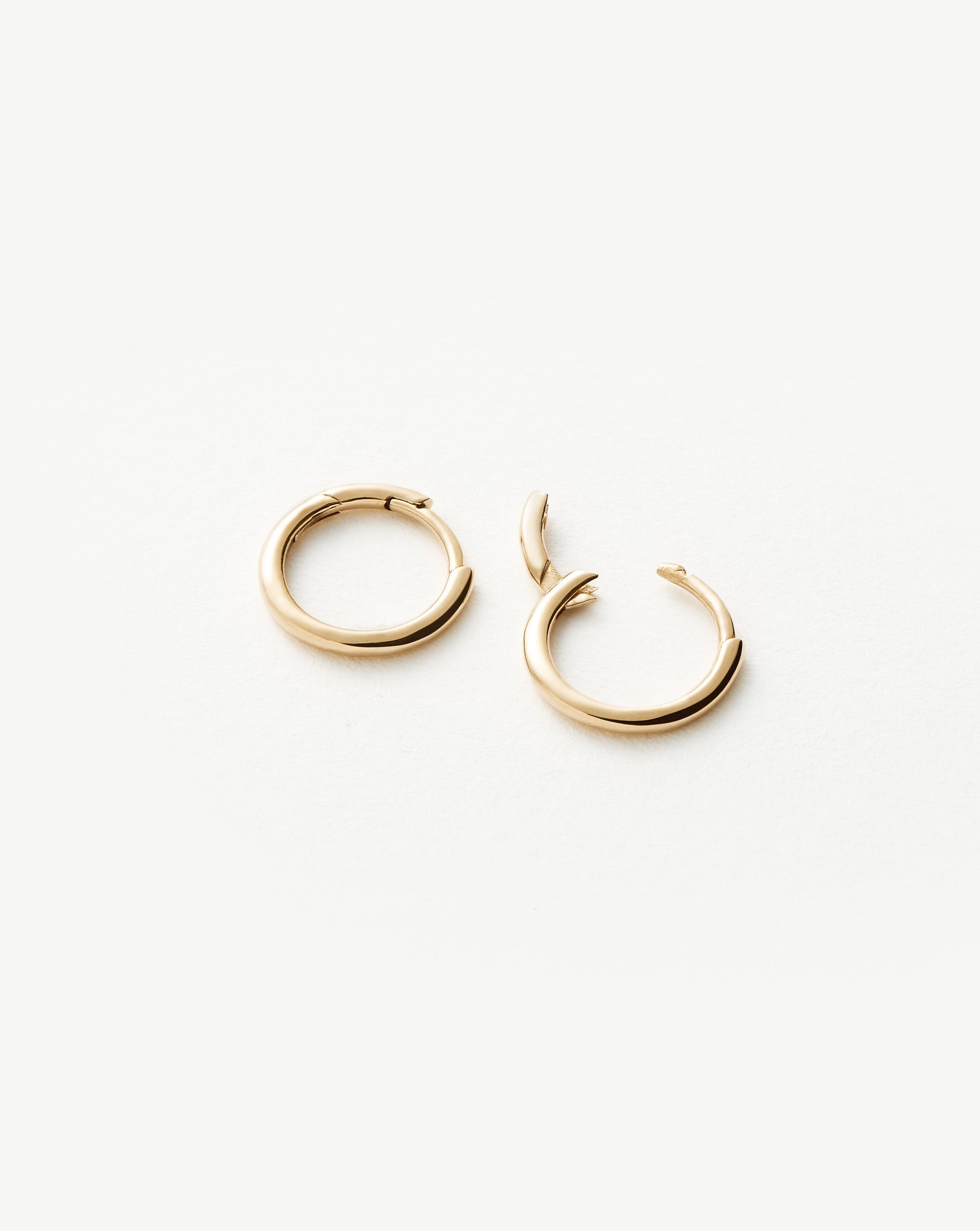 Classic Solid Gold Classic Mini Hoop Earrings