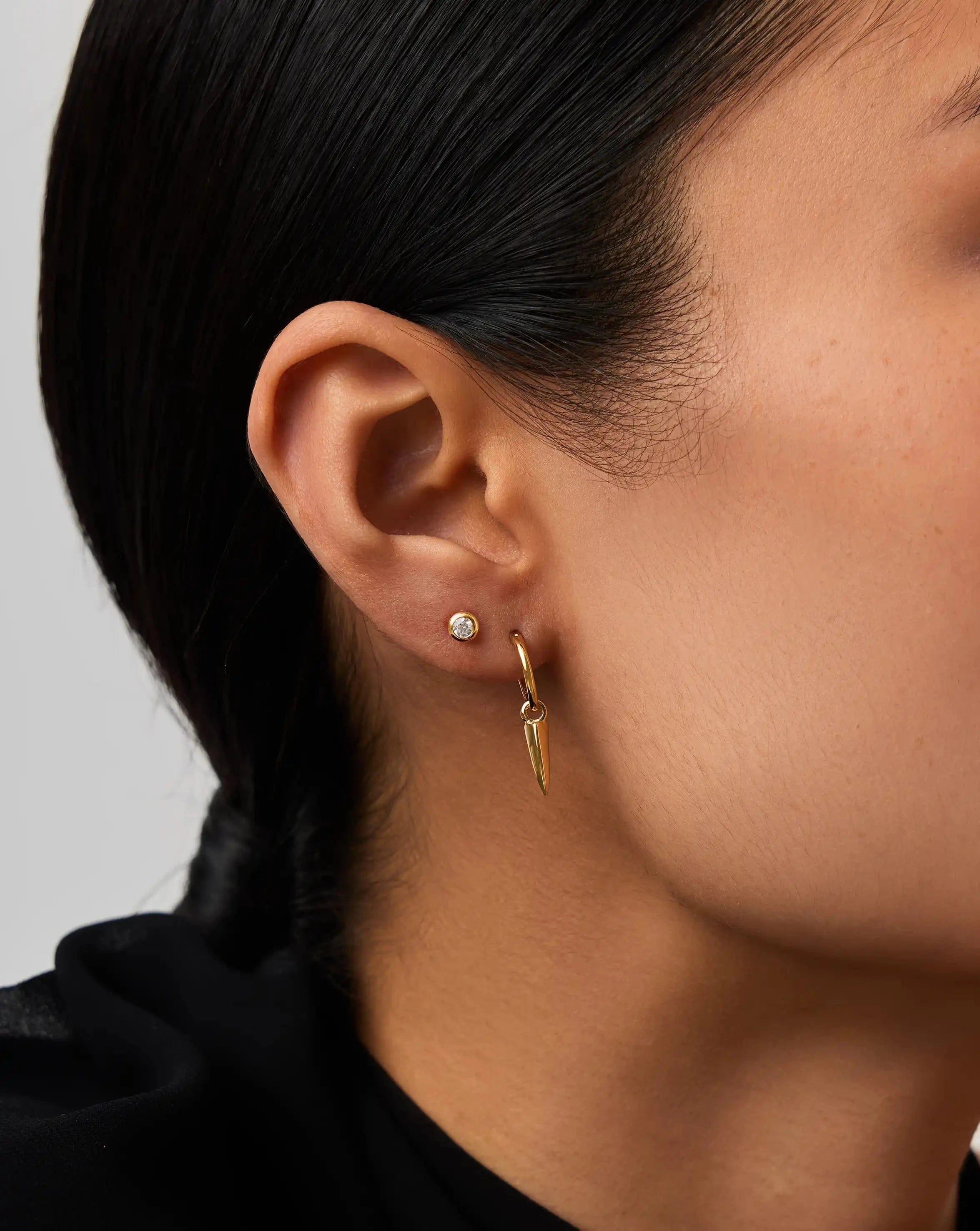 Classic Stone Stud Earrings | 18ct Gold Vermeil/Cubic Zirconia