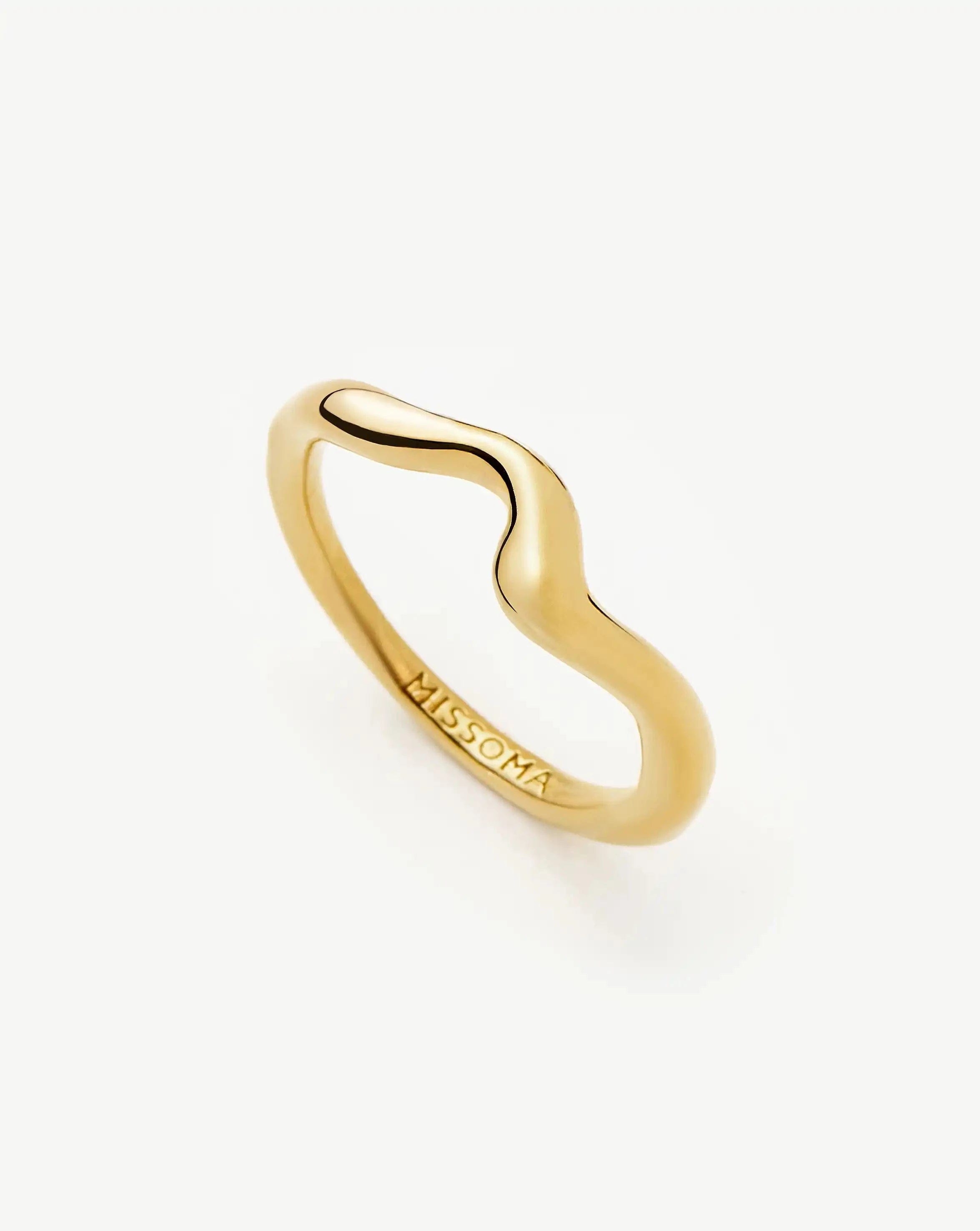 RING Molten Wave Stacking Ring | 18ct Gold Vermeil