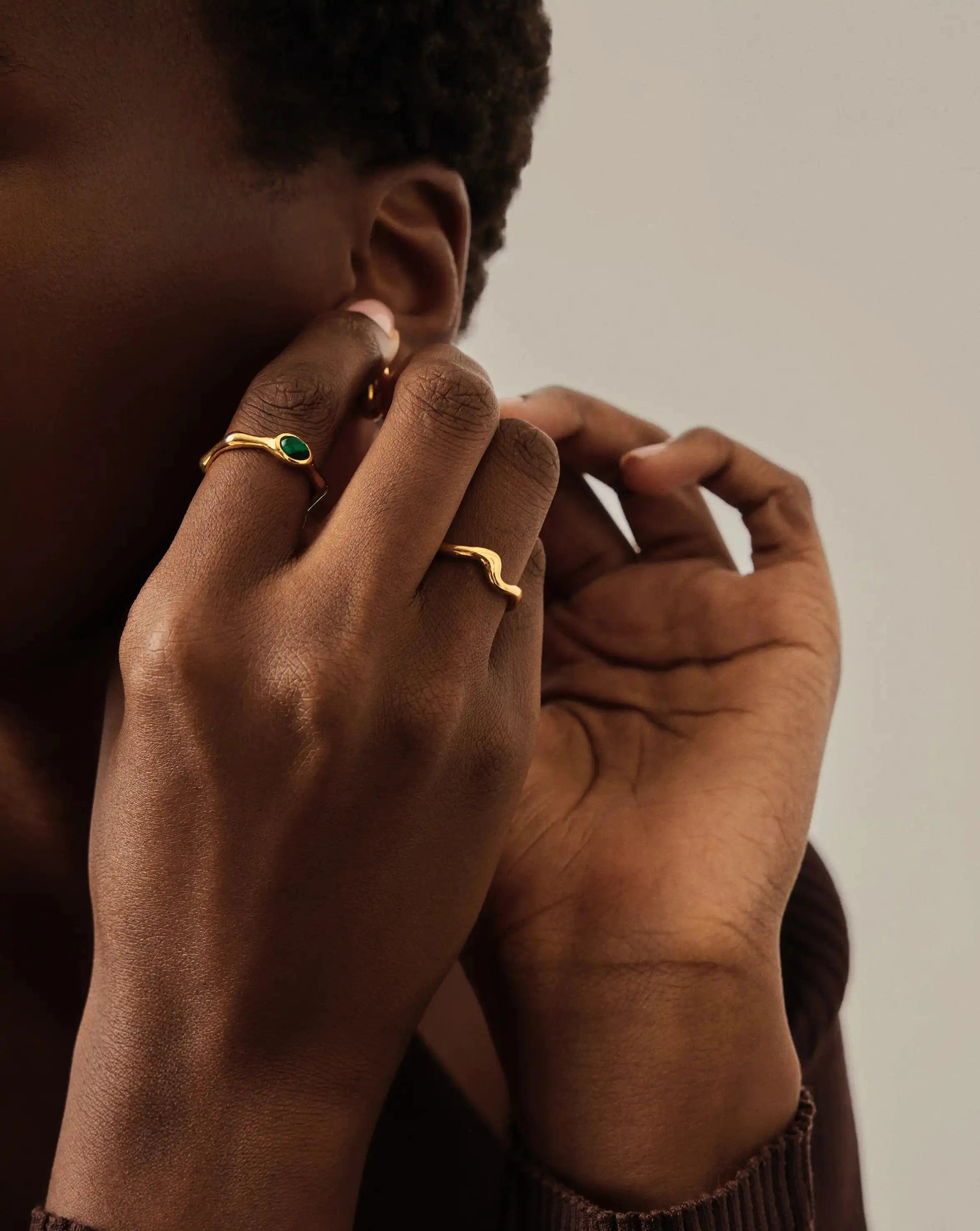 RING Molten Wave Stacking Ring | 18ct Gold Vermeil
