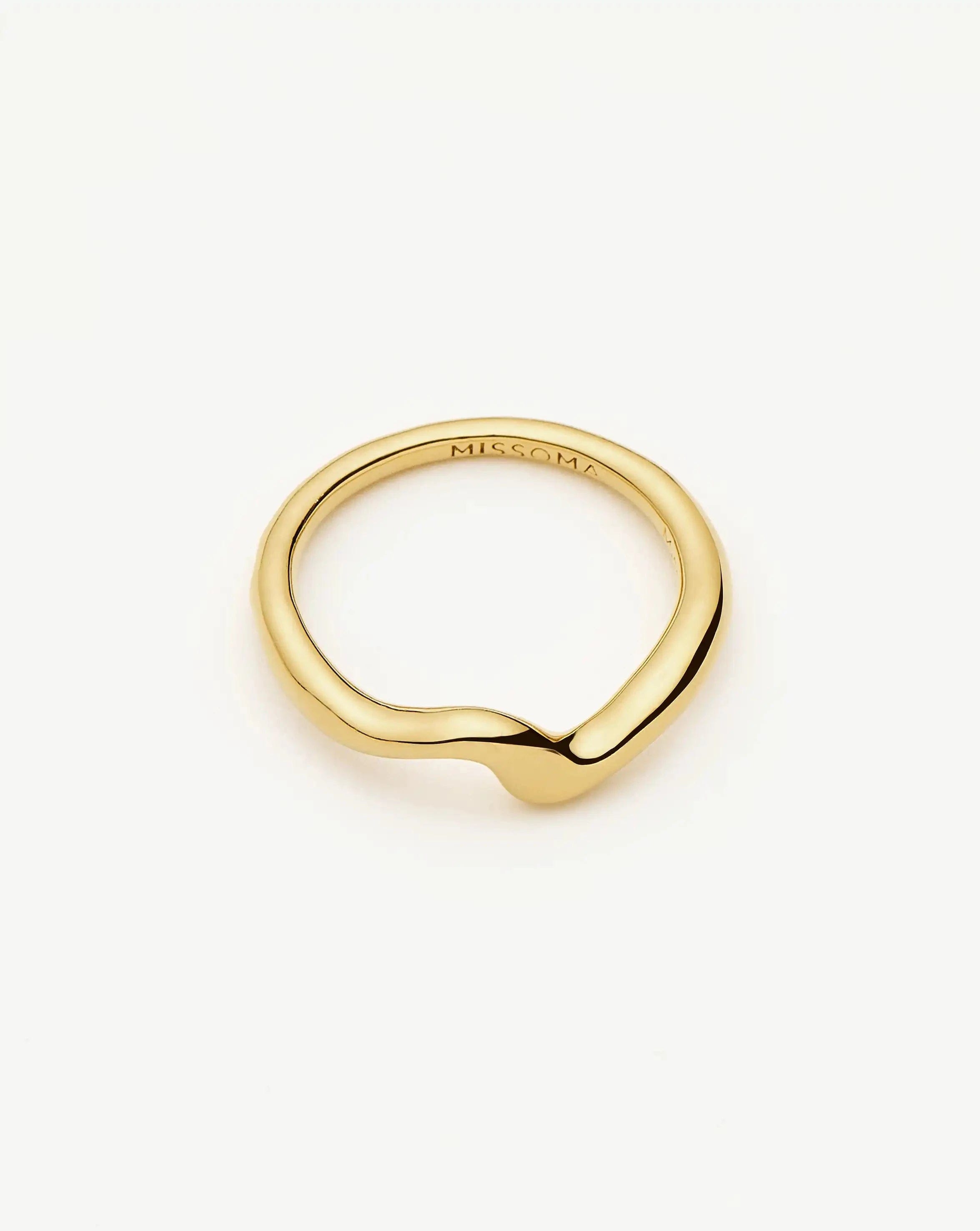 RING Molten Wave Stacking Ring | 18ct Gold Vermeil