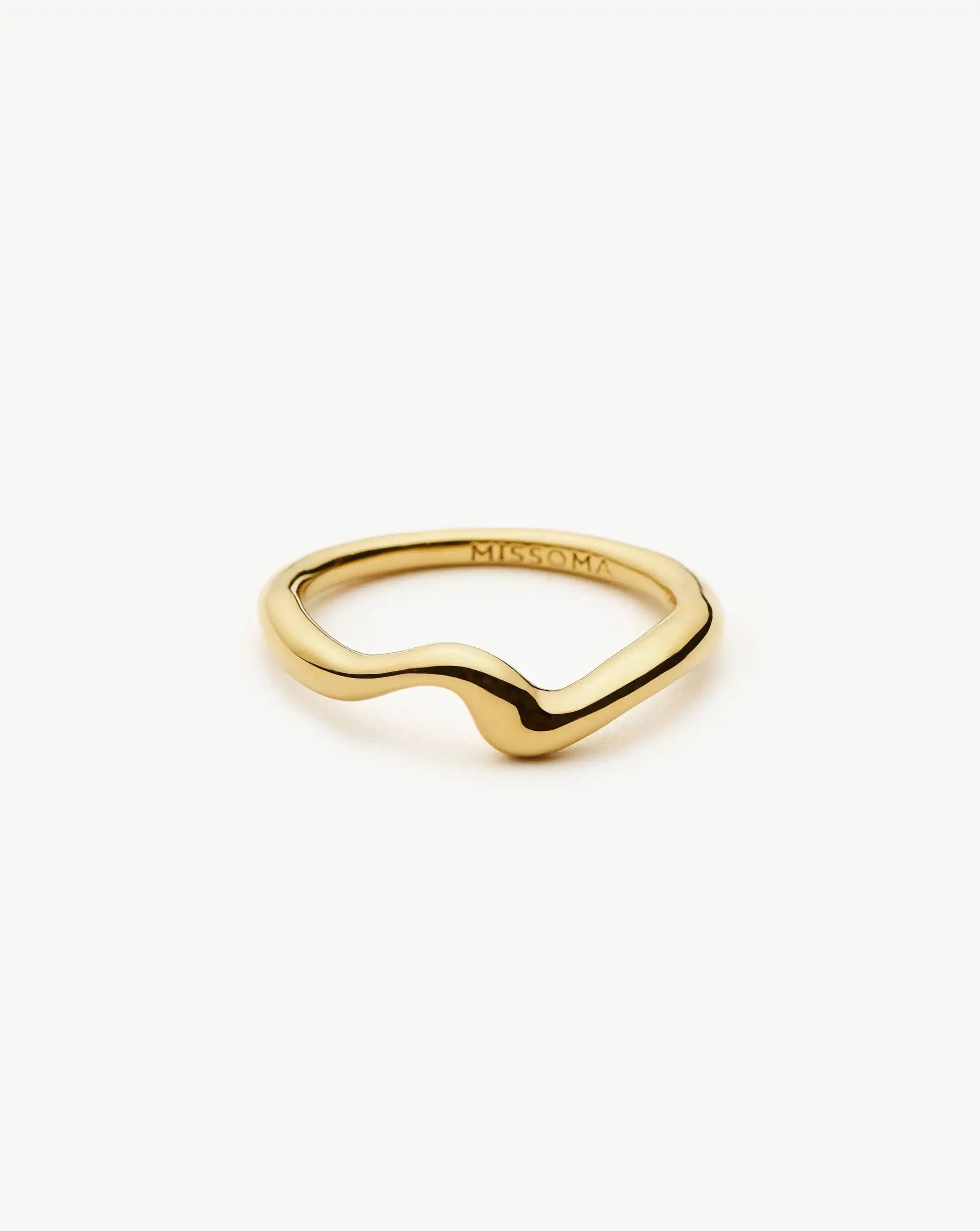 RING Molten Wave Stacking Ring | 18ct Gold Vermeil