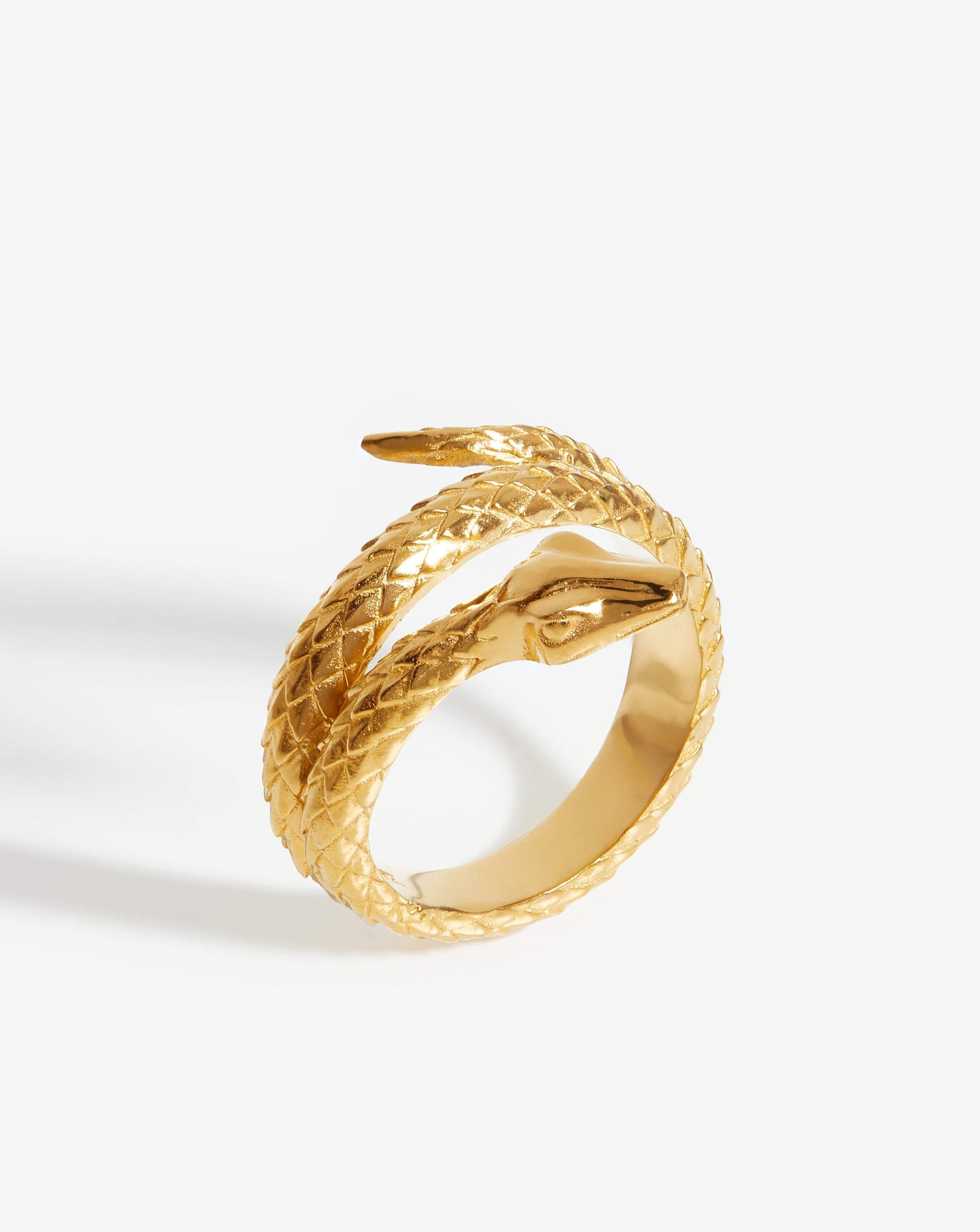 RING Harris Reed Coiled Serpent Ring | 18ct Gold Plated
