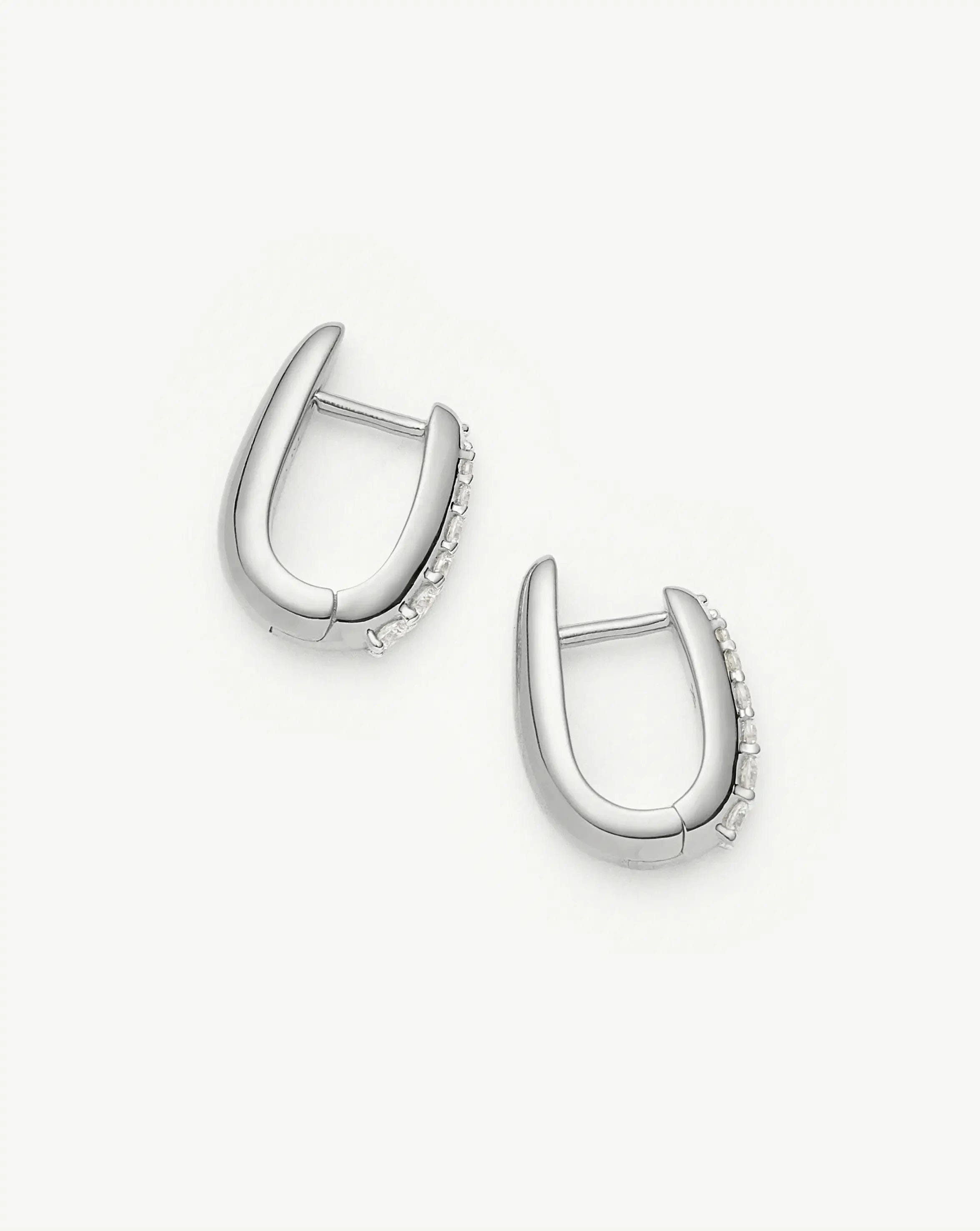 HUGGIES Claw Huggies | Sterling Silver/Pavé