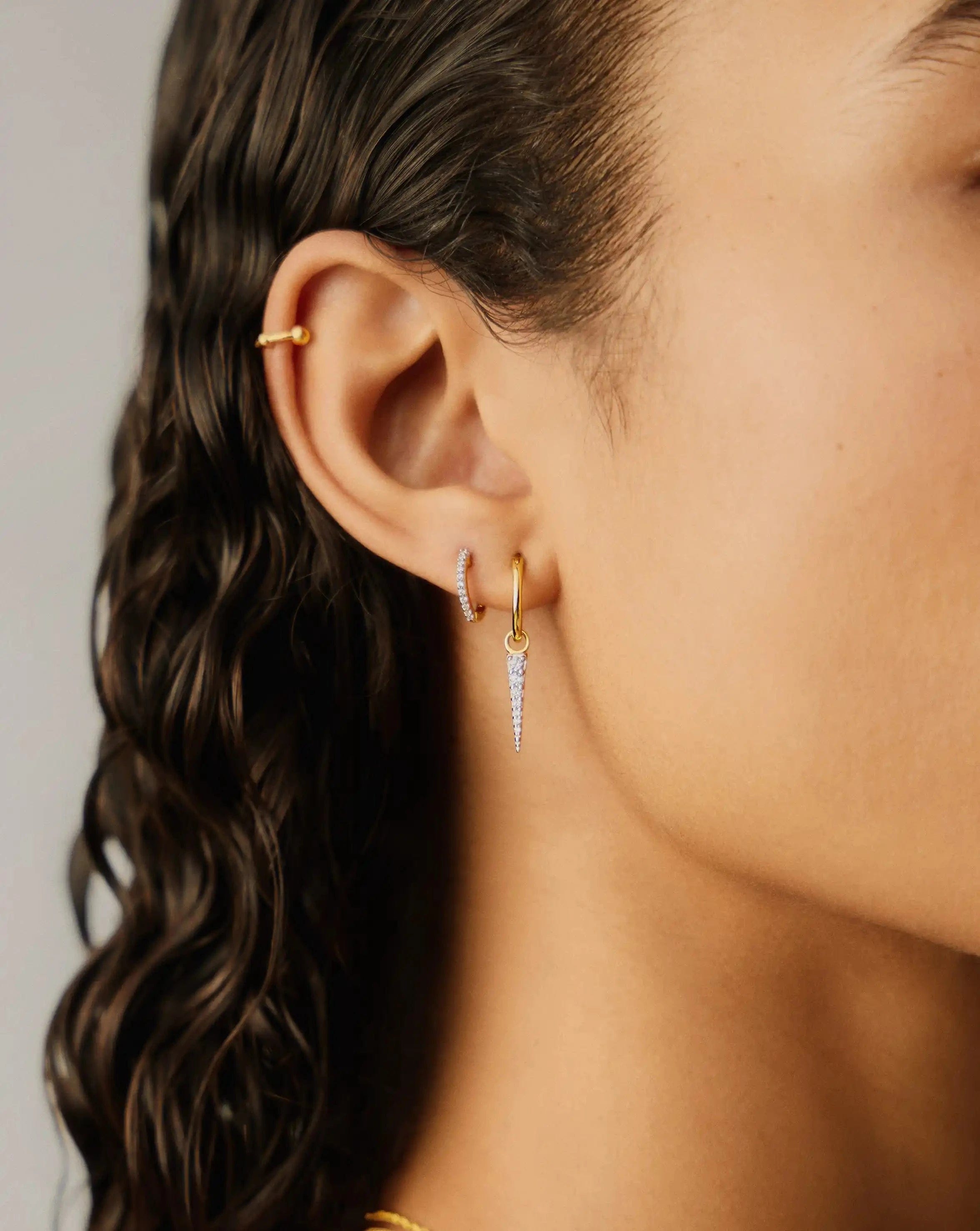 Classic Pave Huggies | 18ct Gold Vermeil/Cubic Zirconia