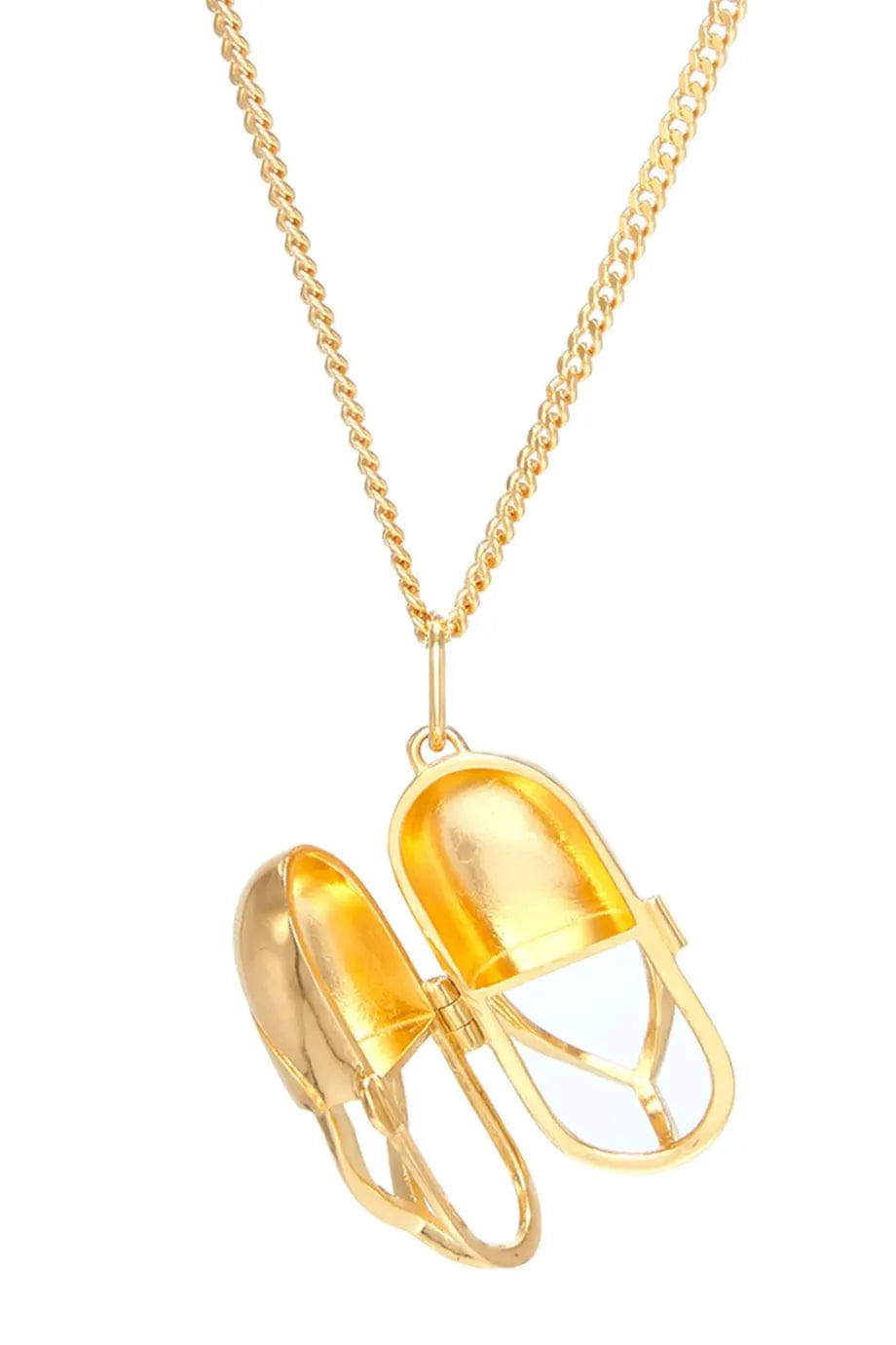 Capsule Eleven Capsule Crystal Pendant Necklace in Gold
