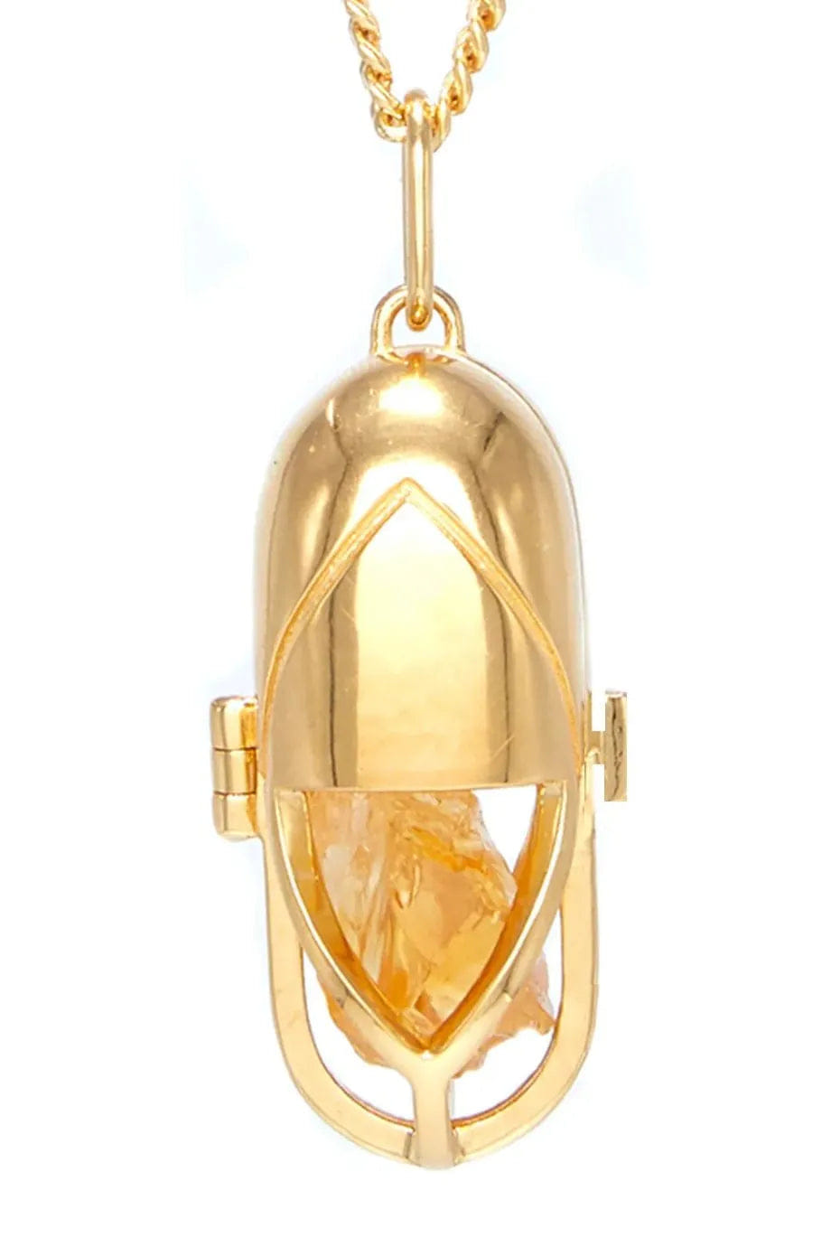 Capsule Eleven Capsule Crystal Pendant Necklace in Gold
