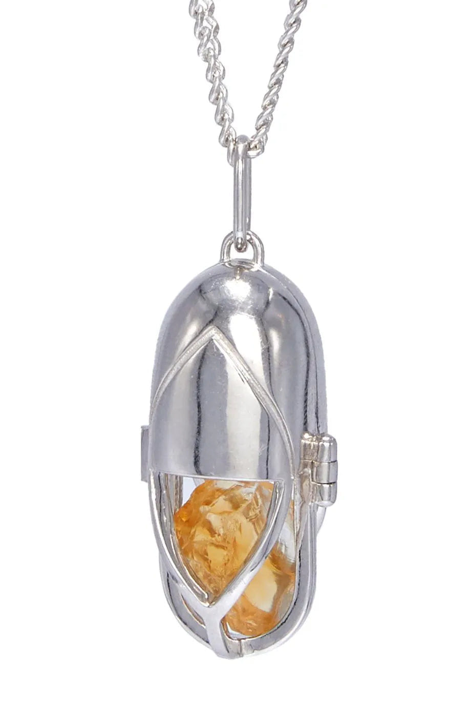 Capsule Eleven Capsule Crystal Pendant Necklace in Silver