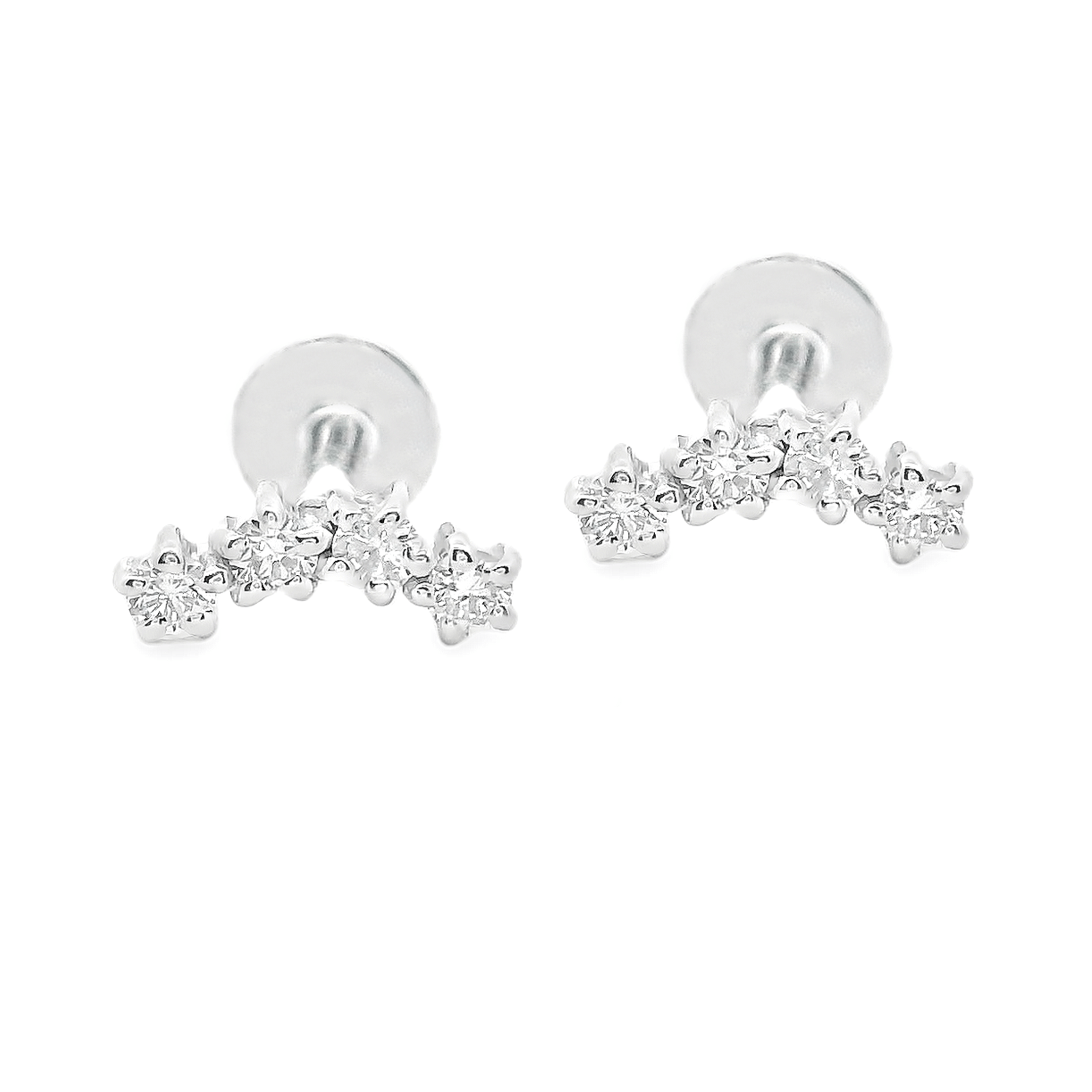 H.L. Gross & Bro. Jewelers .25ct 18k Gold Diamond Flat Back Studs