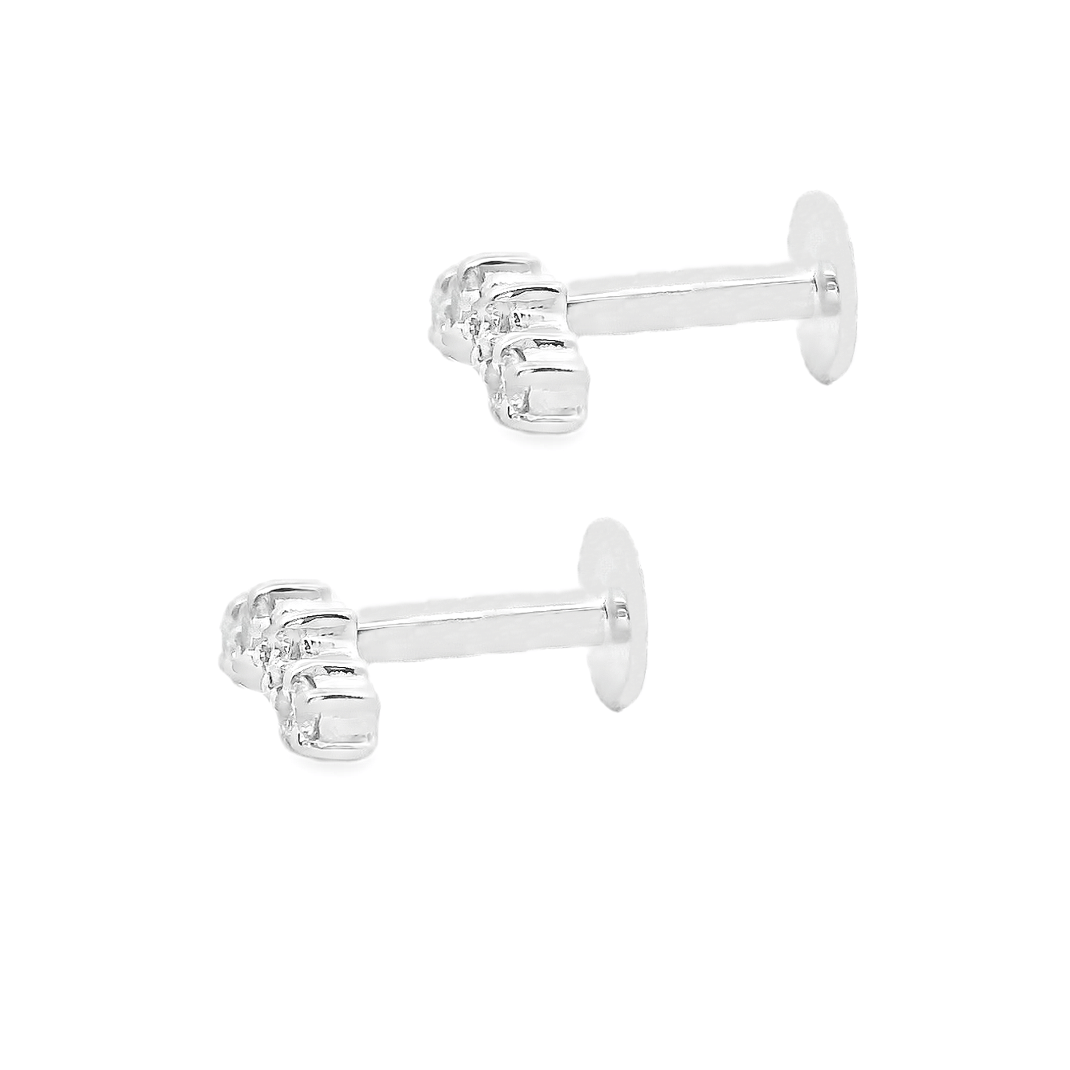 H.L. Gross & Bro. Jewelers .25ct 18k Gold Diamond Flat Back Studs