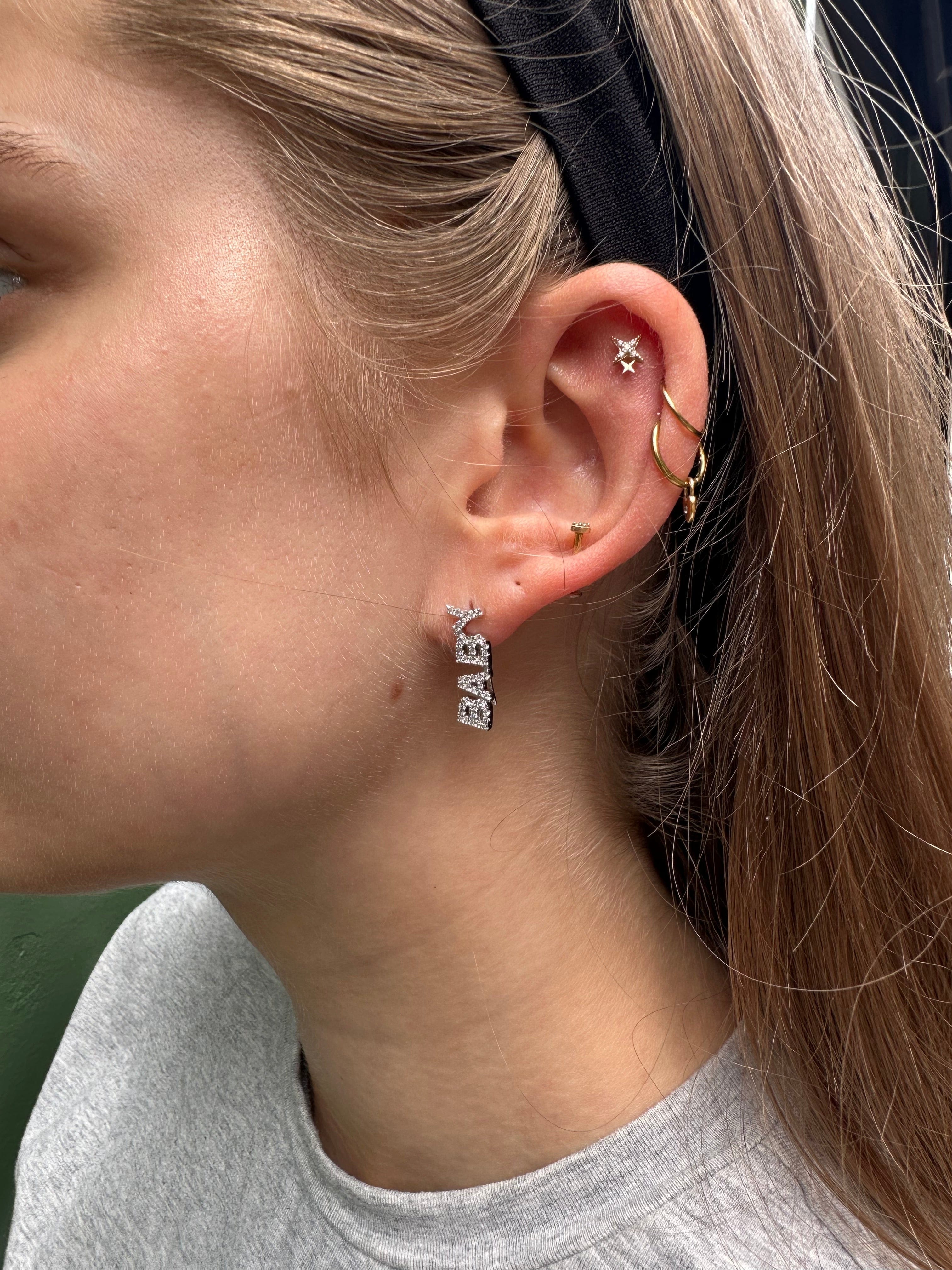 APM Monaco Silver Baby Love Earrings