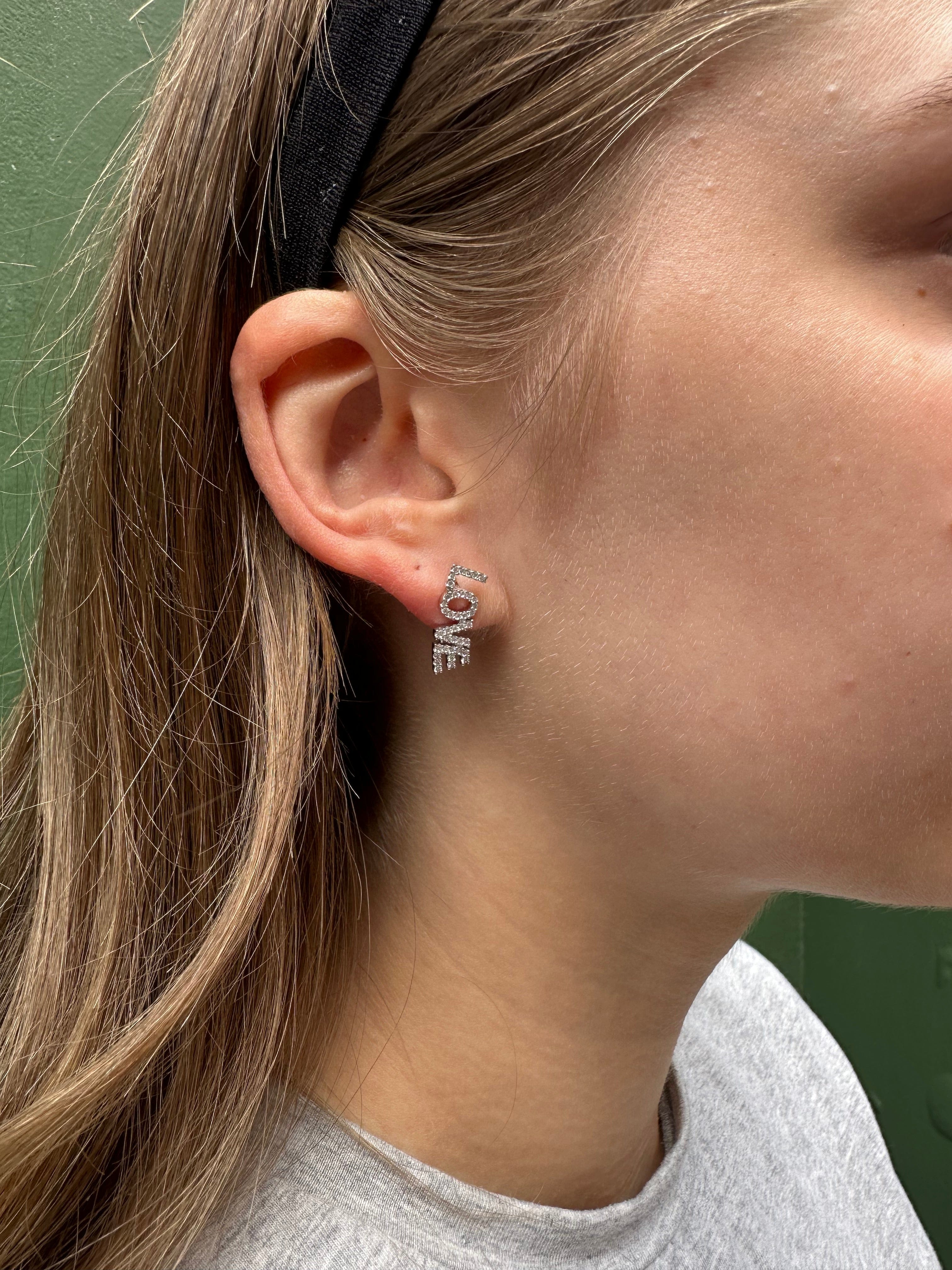 APM Monaco Silver Baby Love Earrings