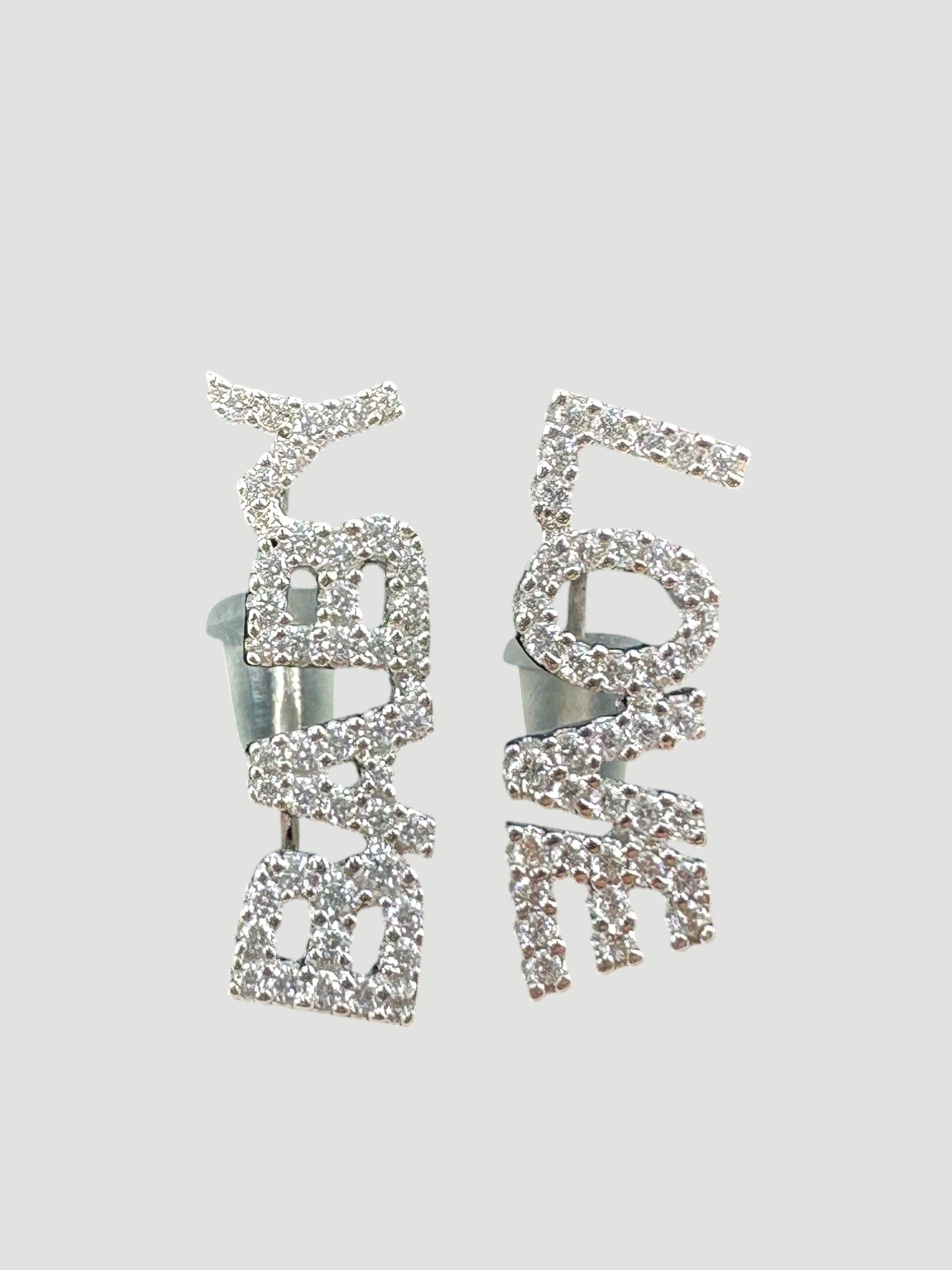 APM Monaco Silver Baby Love Earrings
