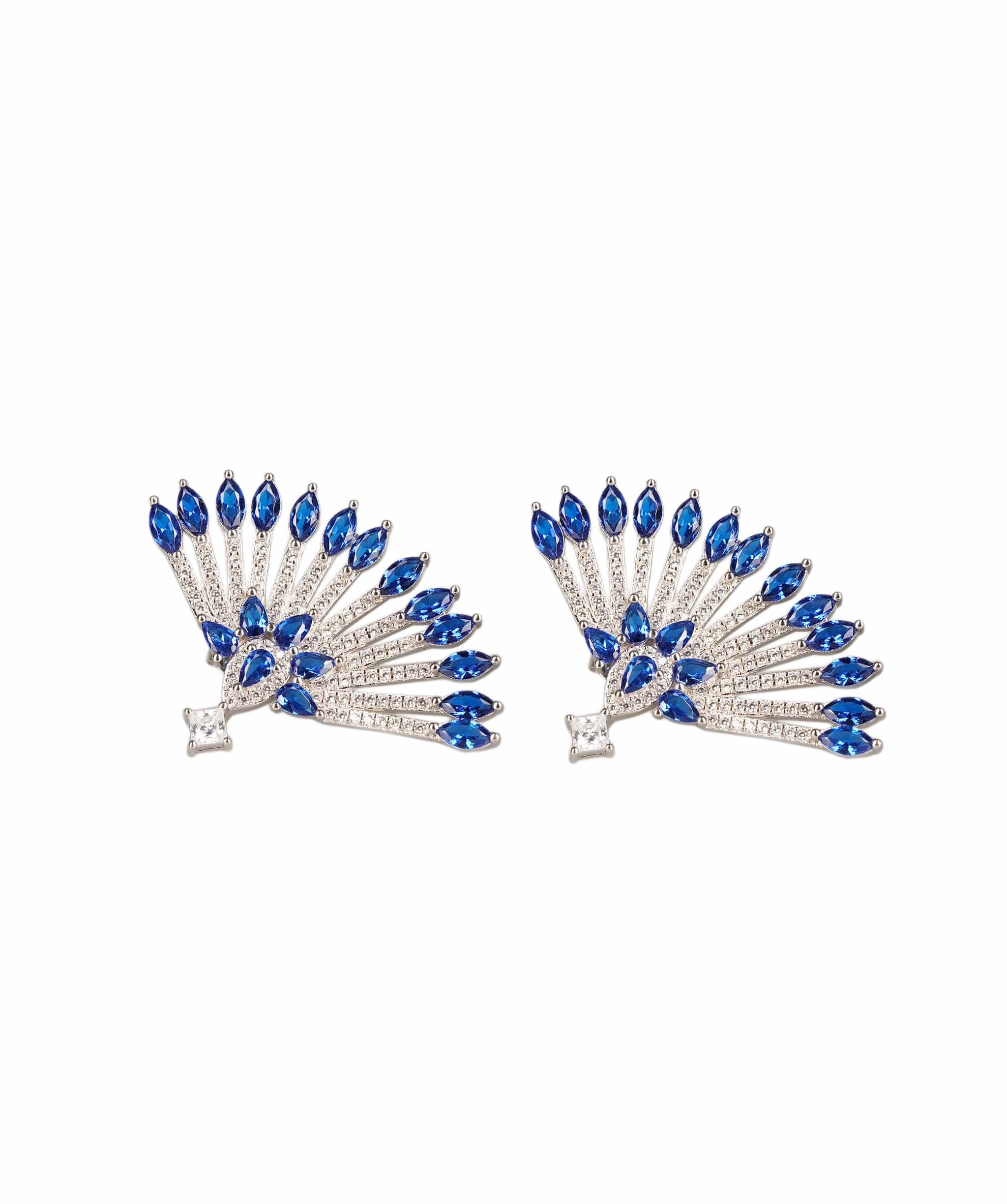Blue The Hilary Earring | Diamonte Blue Earrings ALL1151