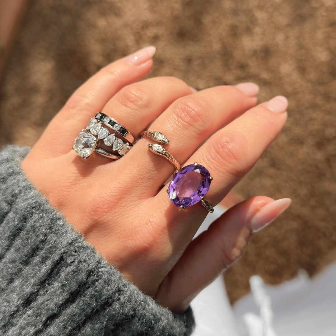 Willow Fine Jewellery 9ct Gold Diamond and Sapphire Eternity Ring