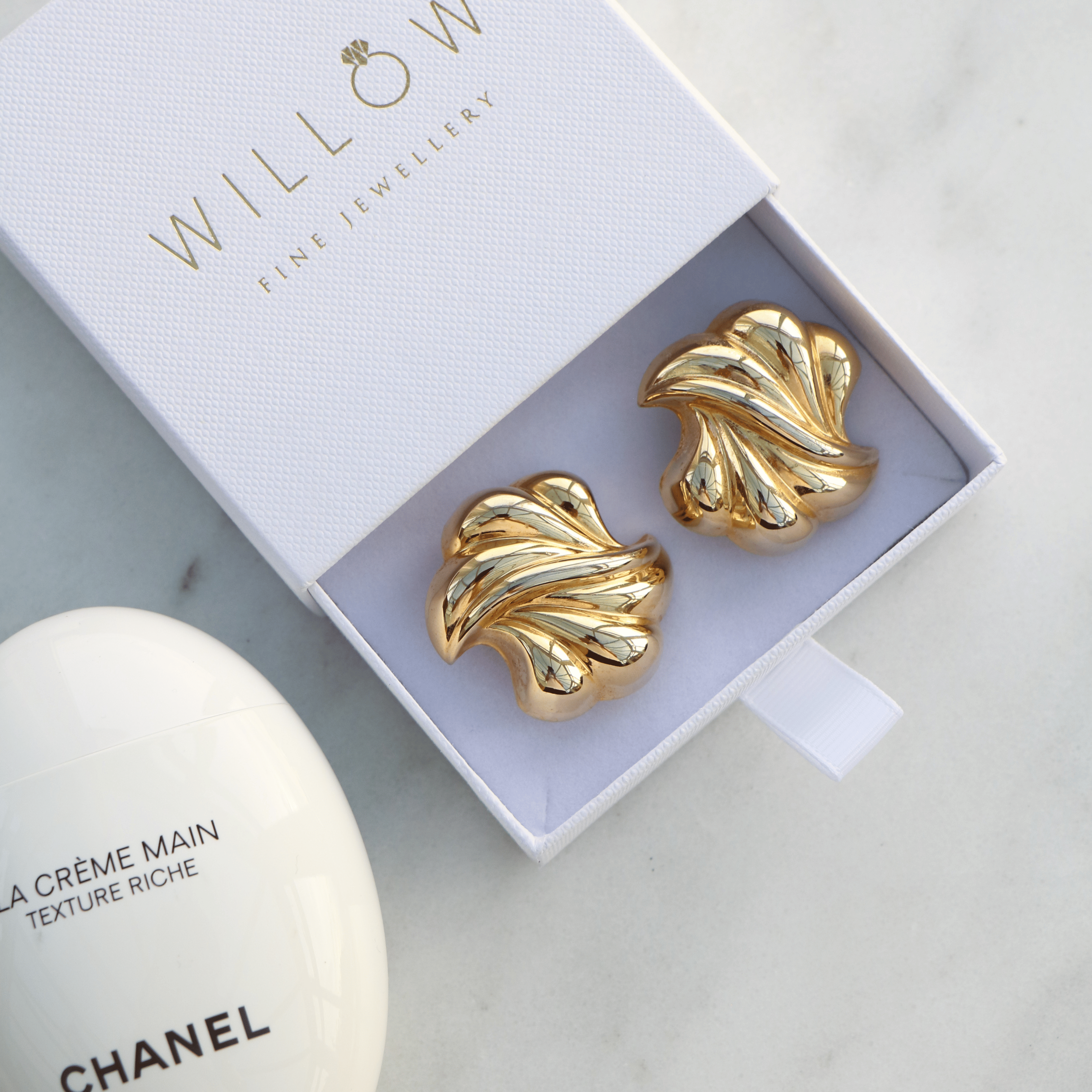 Willowfinejewellery Vintage large statement earrings