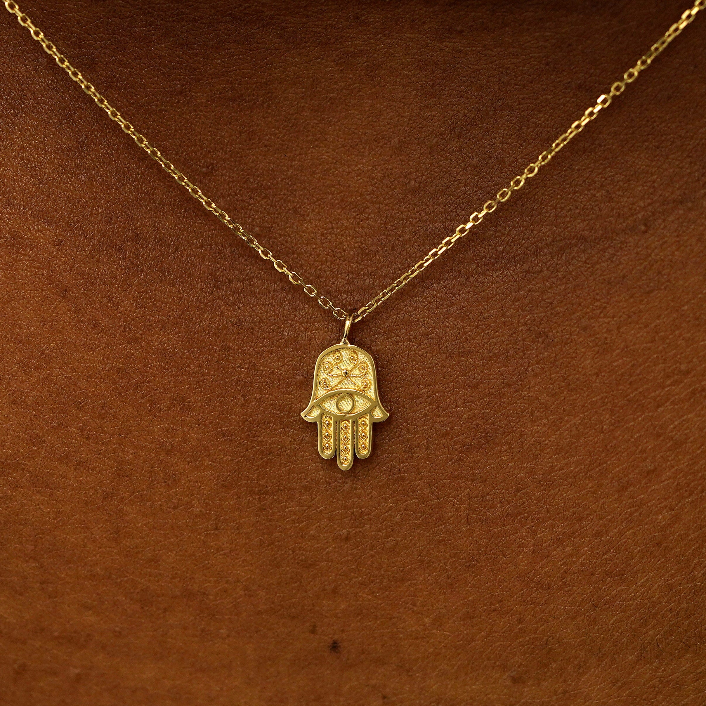 Automic Gold Studio Hamsa Necklace