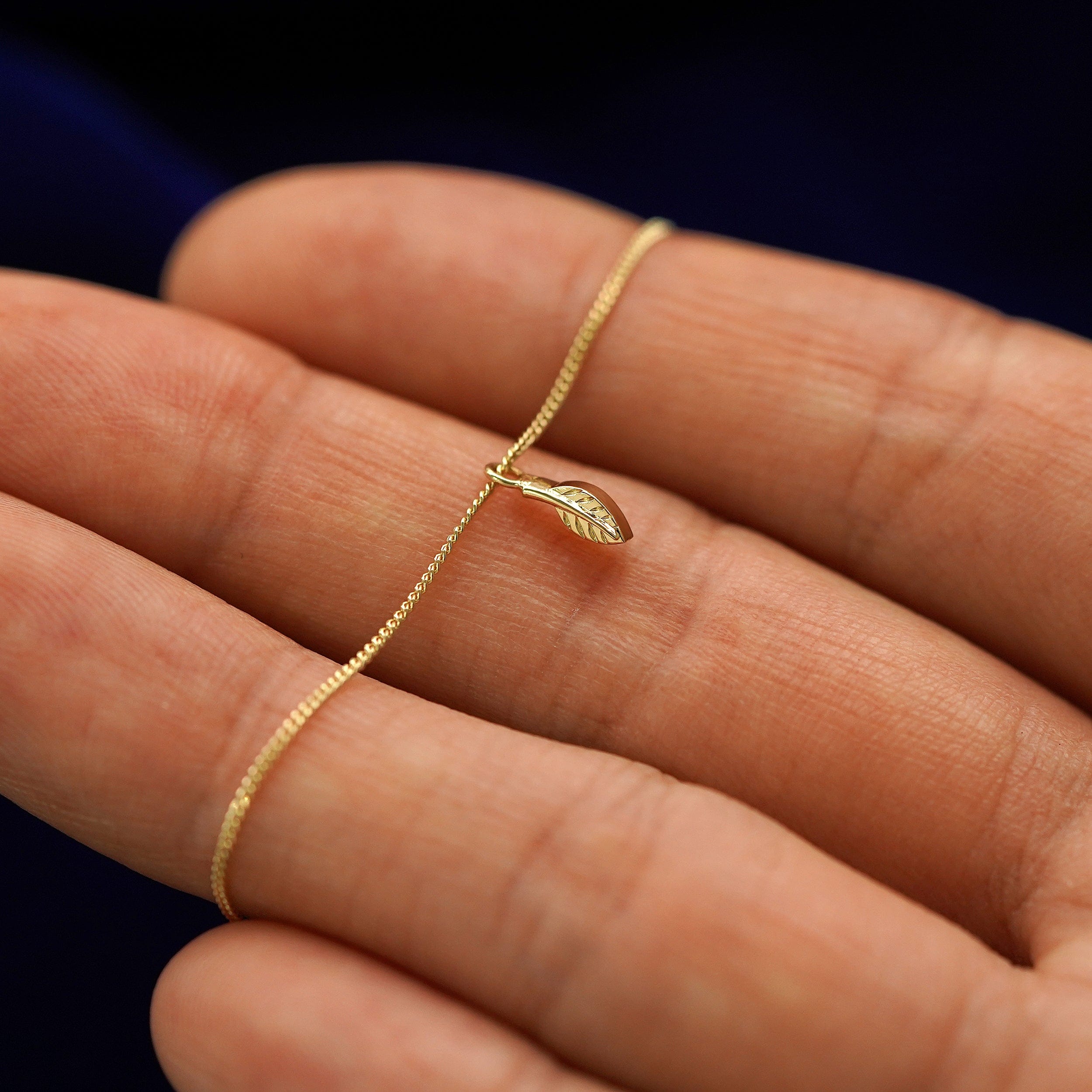 Automic Gold Studio Mini Leaf Necklace