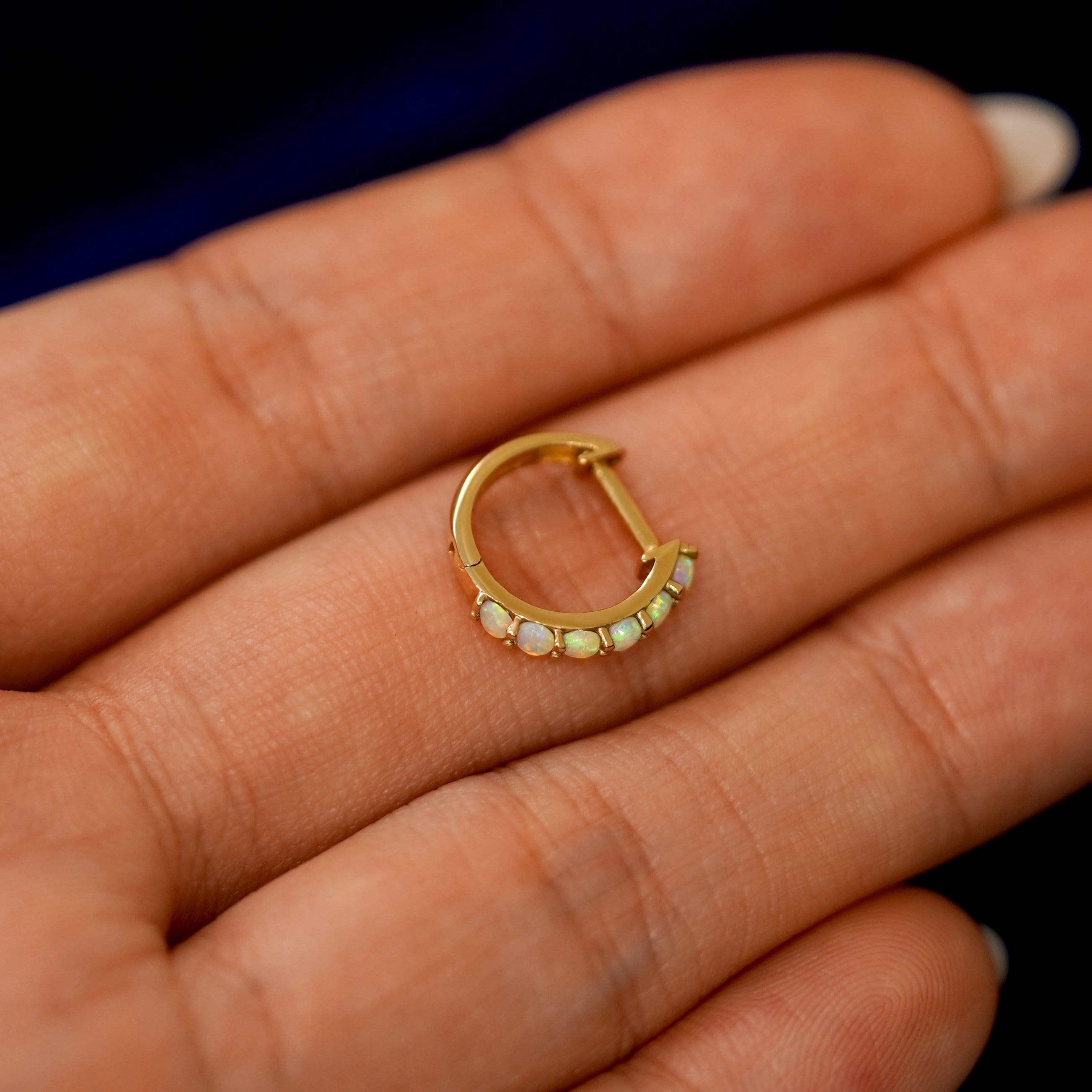 Automic Gold Studio Opal Huggie Hoop