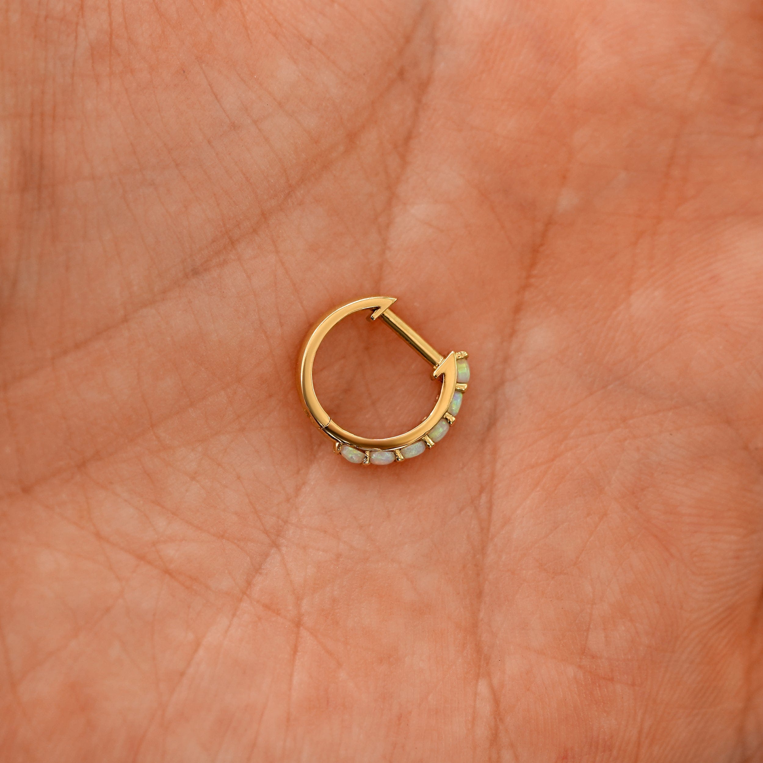 Automic Gold Studio Opal Huggie Hoop