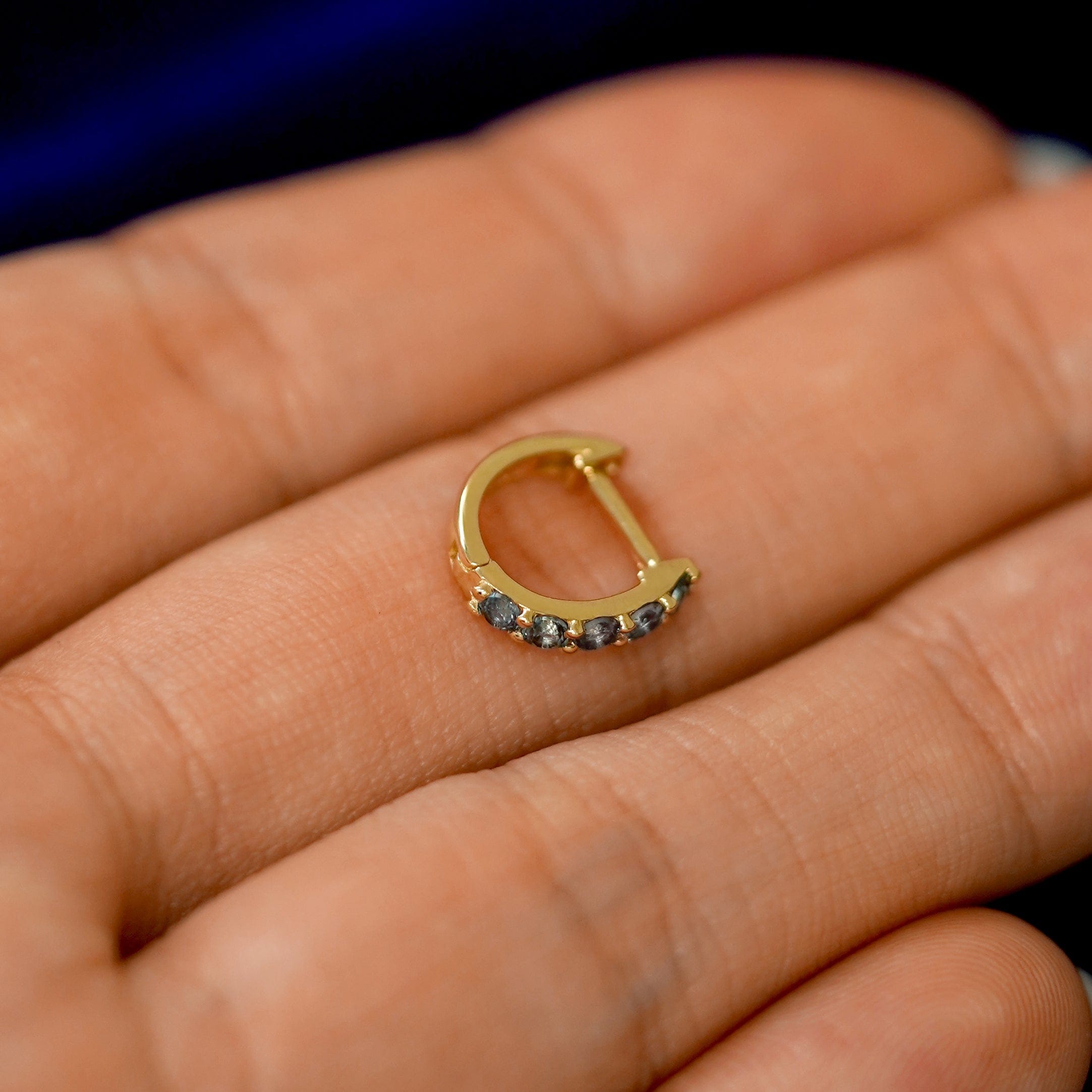Automic Gold Studio Alexandrite Huggie Hoop
