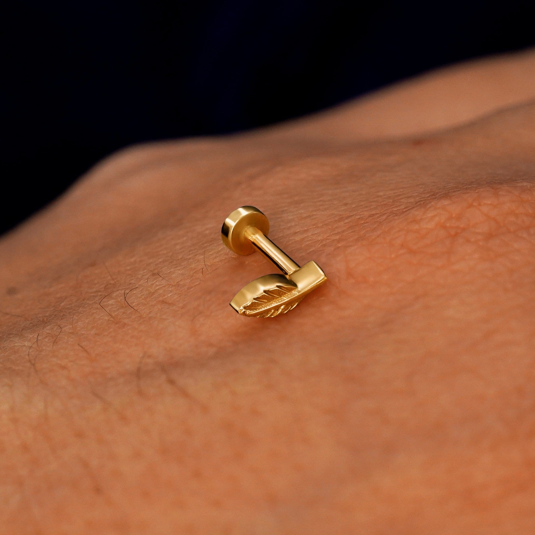 Automic Gold Studio Mini Leaf Flatback Piercing