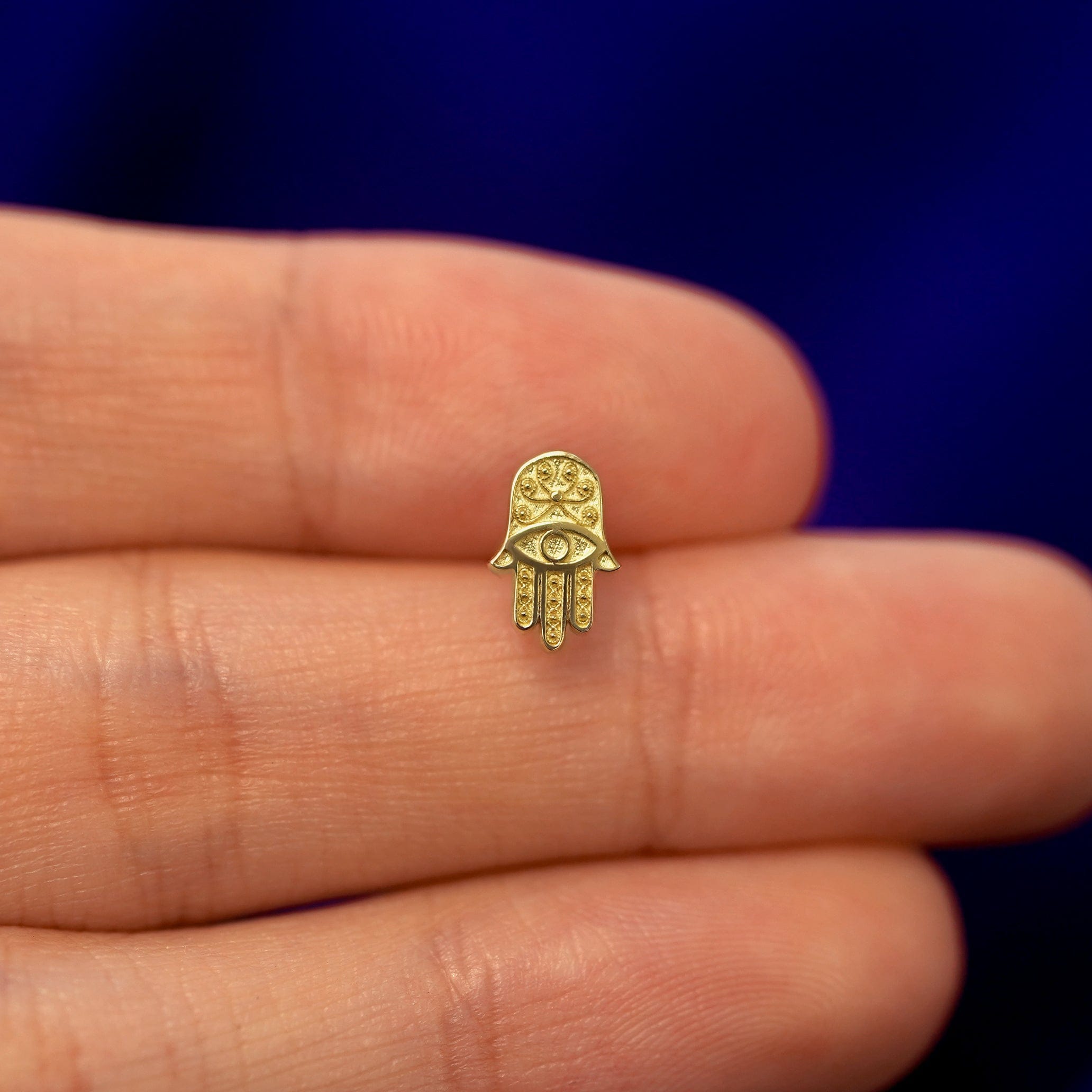 Automic Gold Studio Hamsa Earring