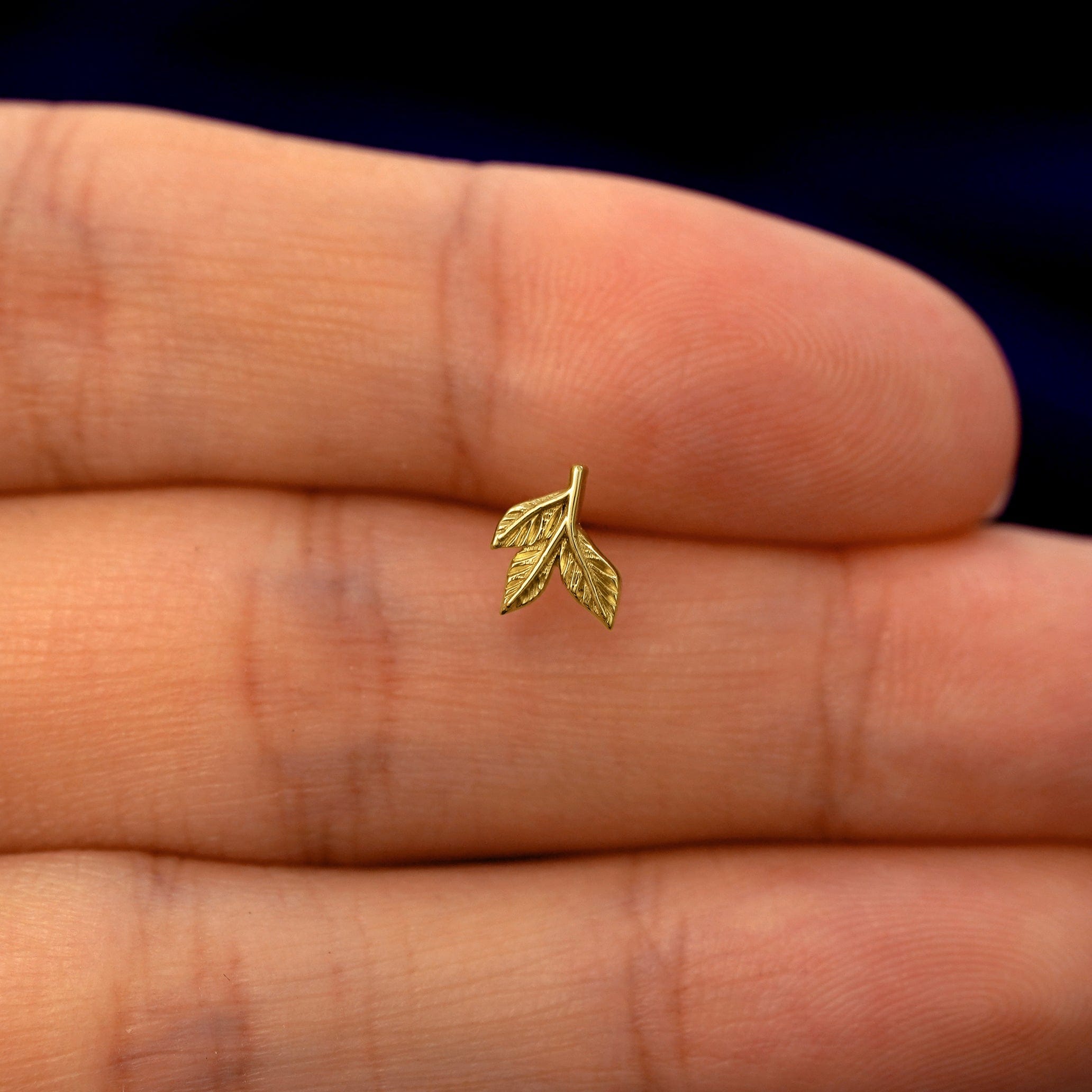 Automic Gold Studio 3 Leaves Earring