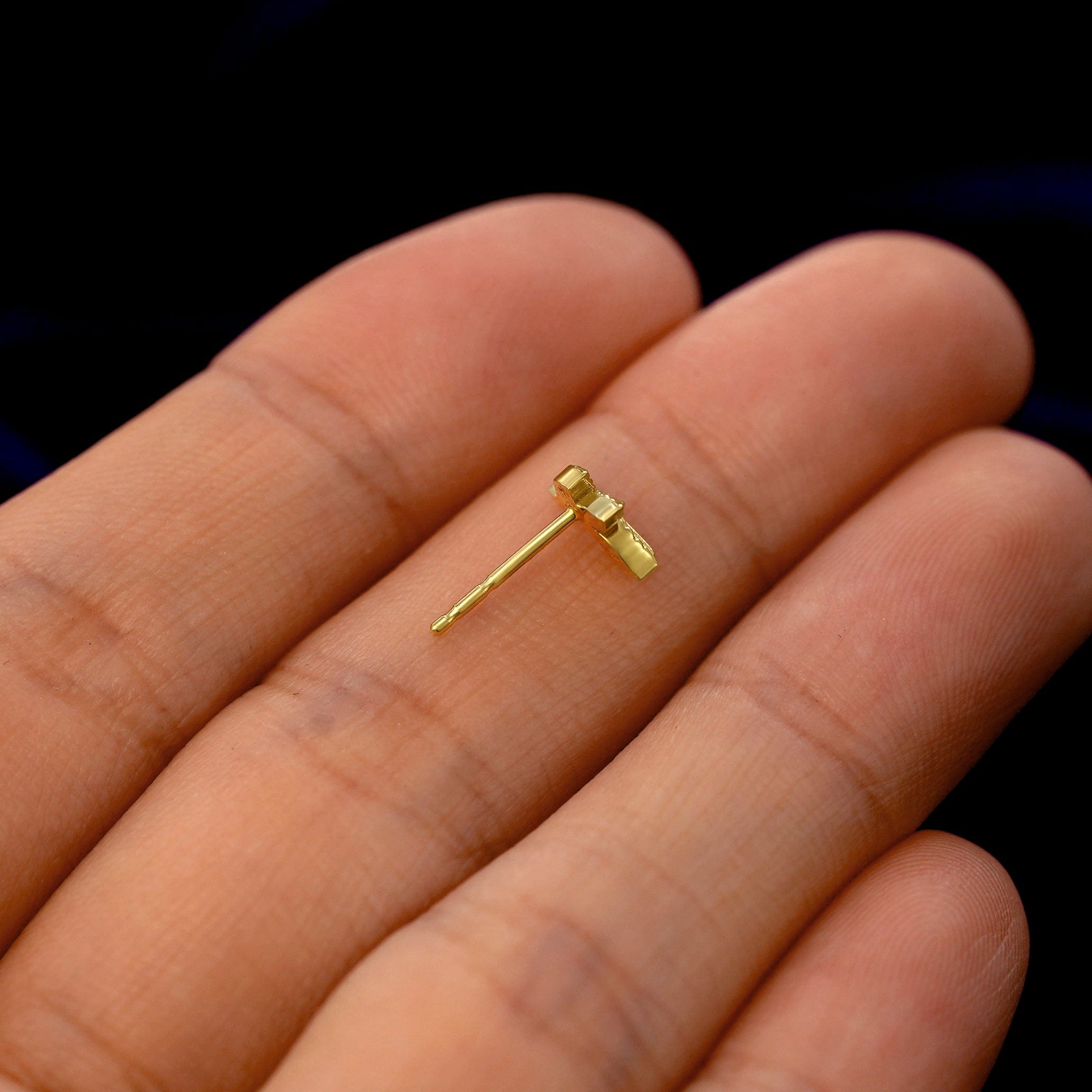 Automic Gold Studio 3 Leaves Earring