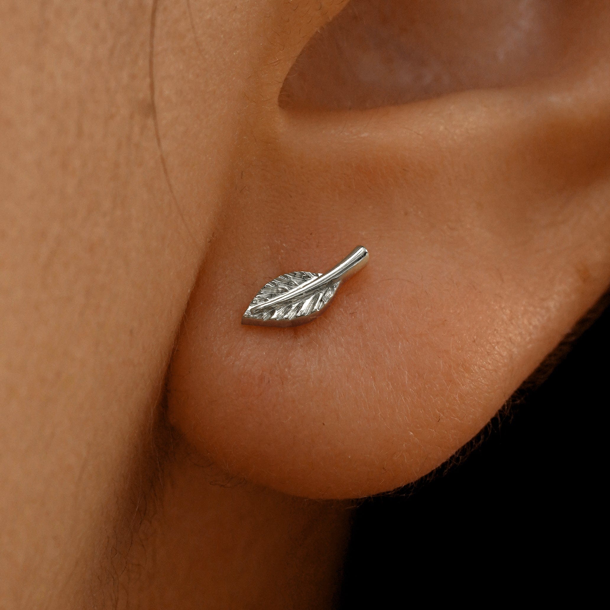 Automic Gold Studio Leaf Earring