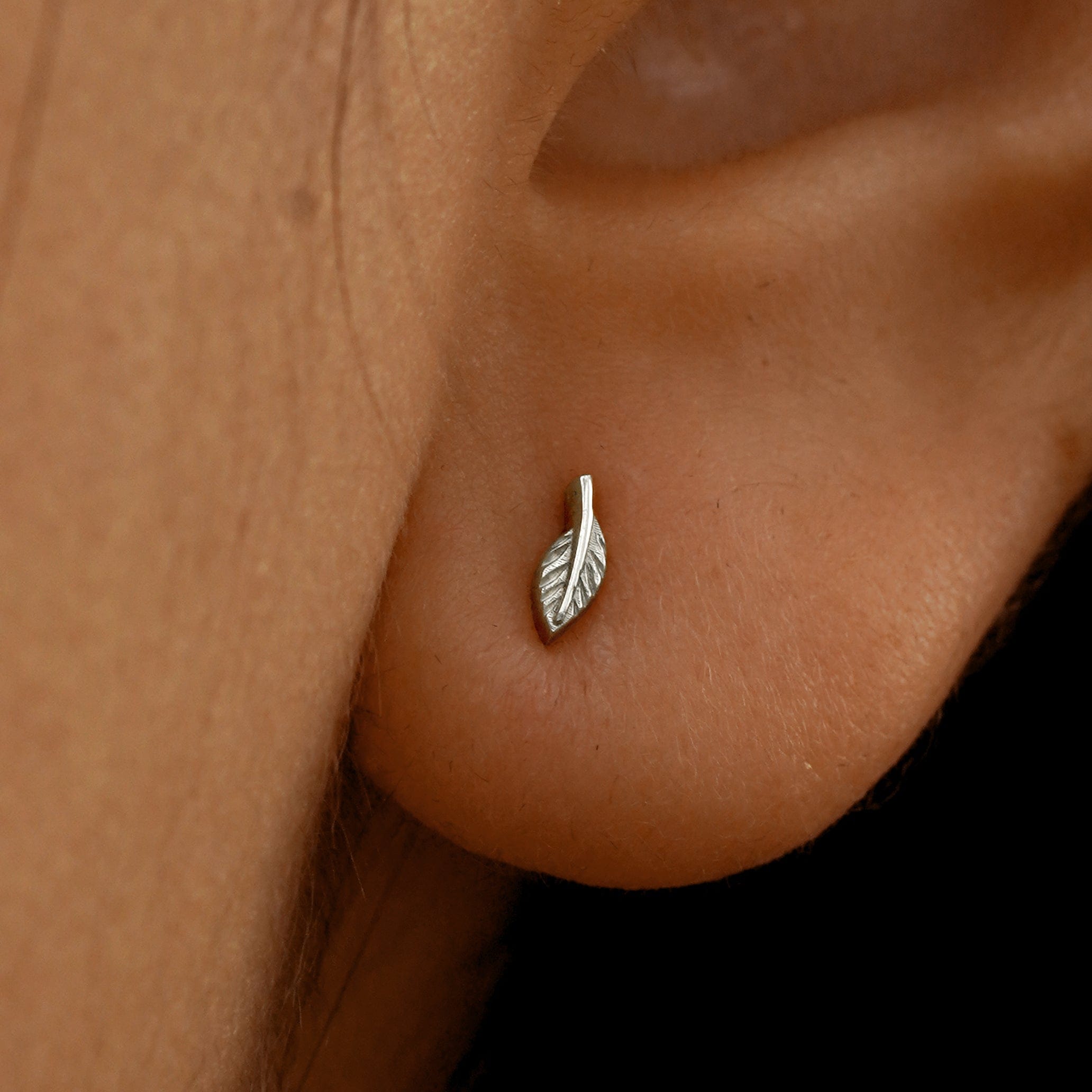 Automic Gold Studio Mini Leaf Earring