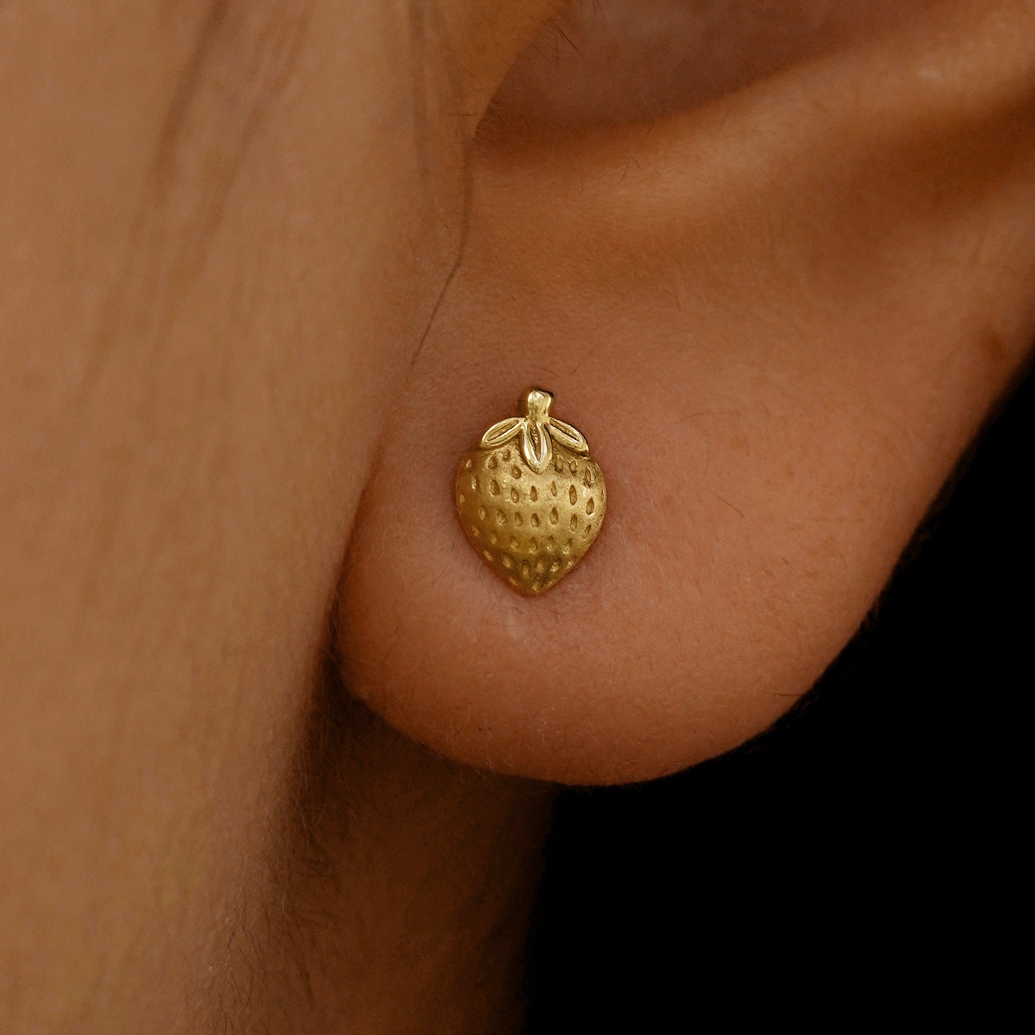 Automic Gold Studio Strawberry Earring