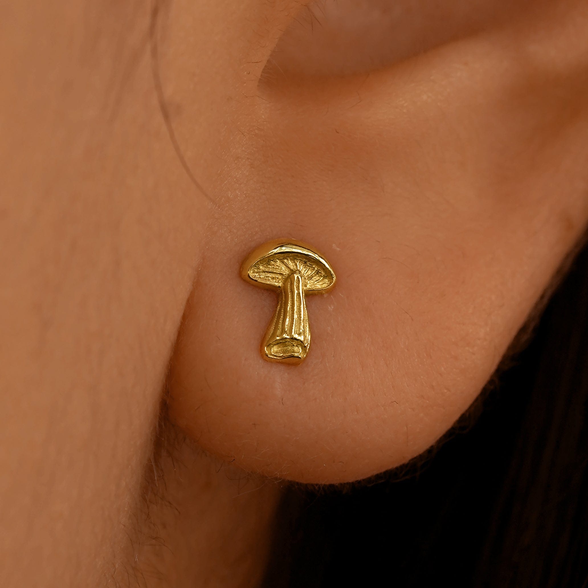 Automic Gold Studio Mushroom Earring