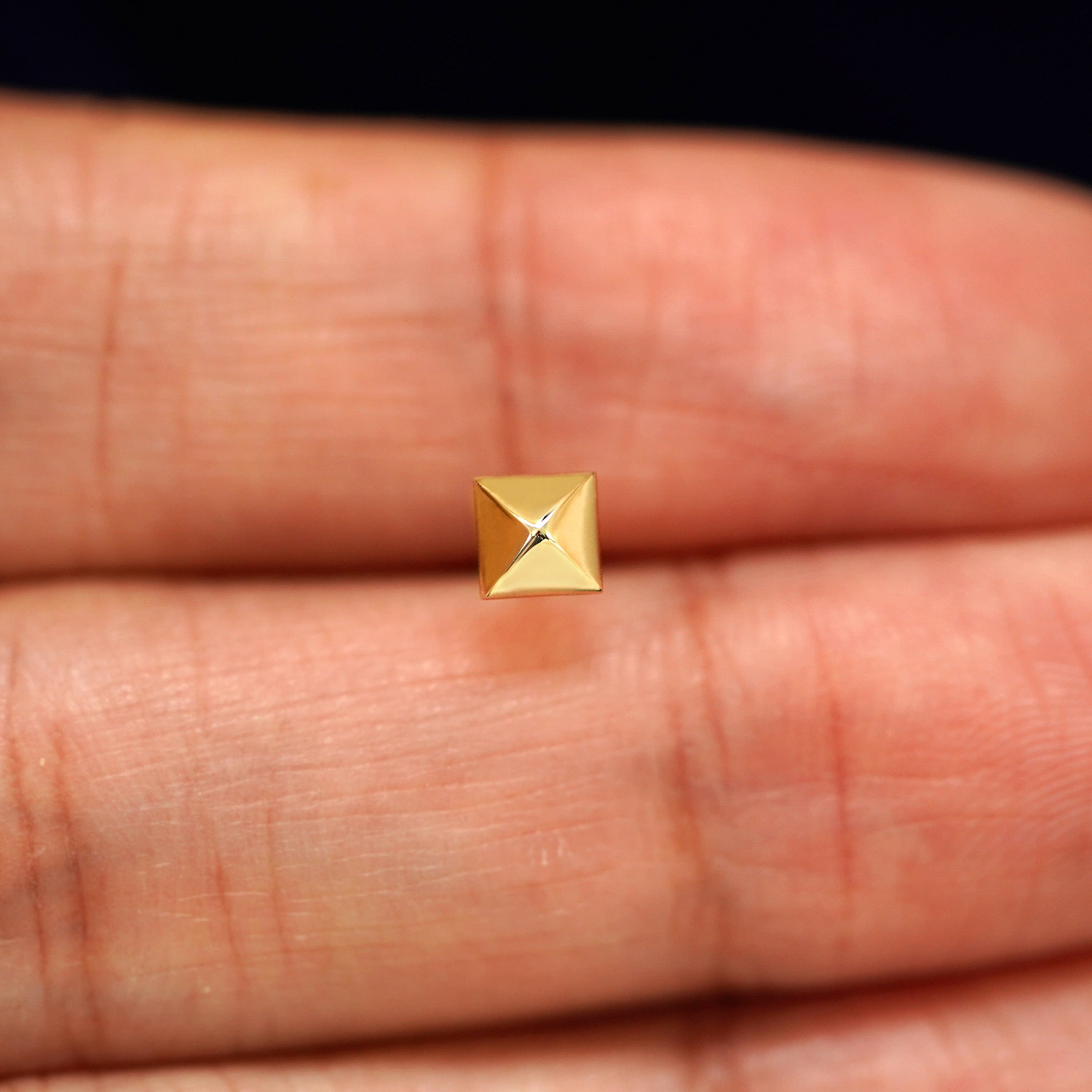 Automic Gold Studio Pyramid Earring