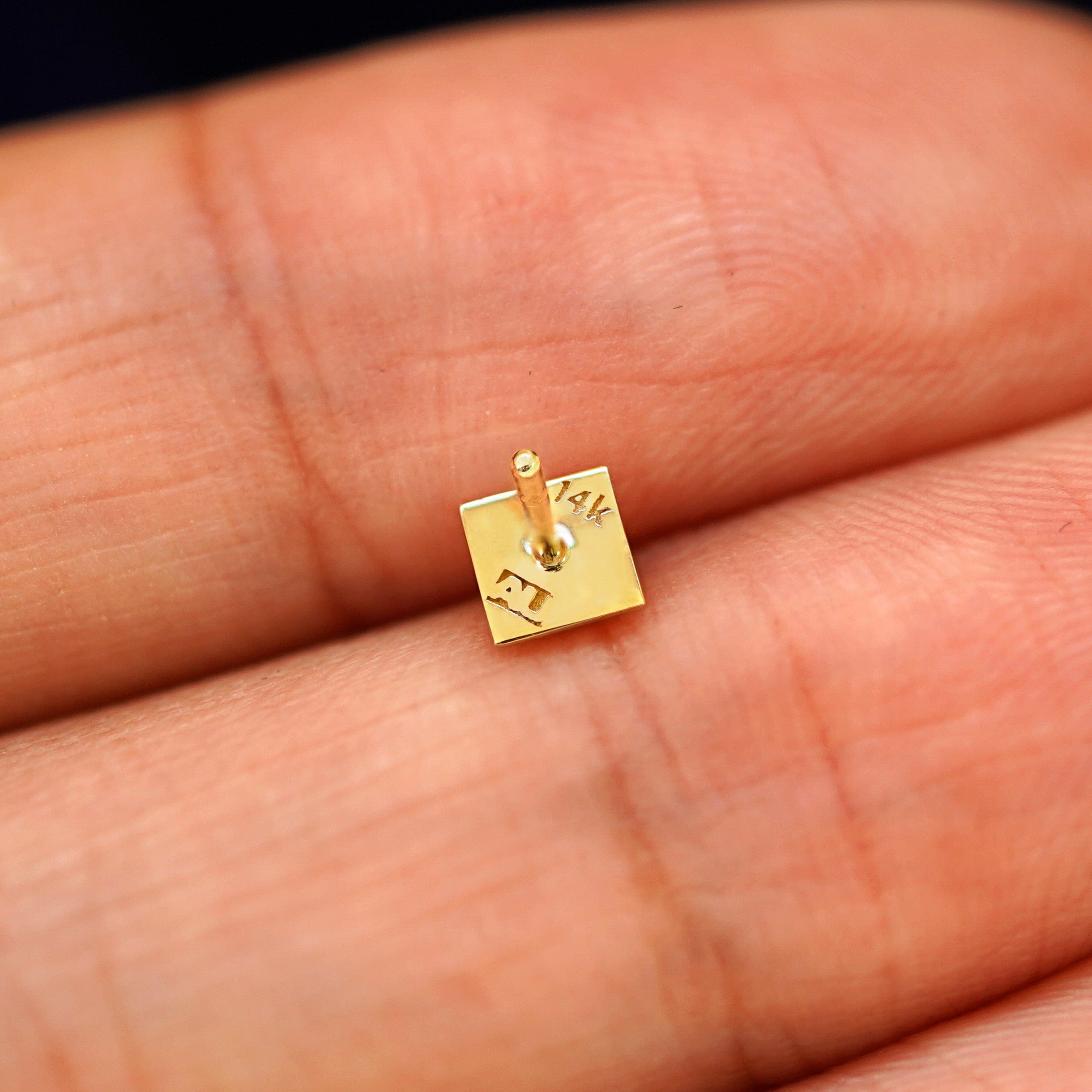 Automic Gold Studio Pyramid Earring