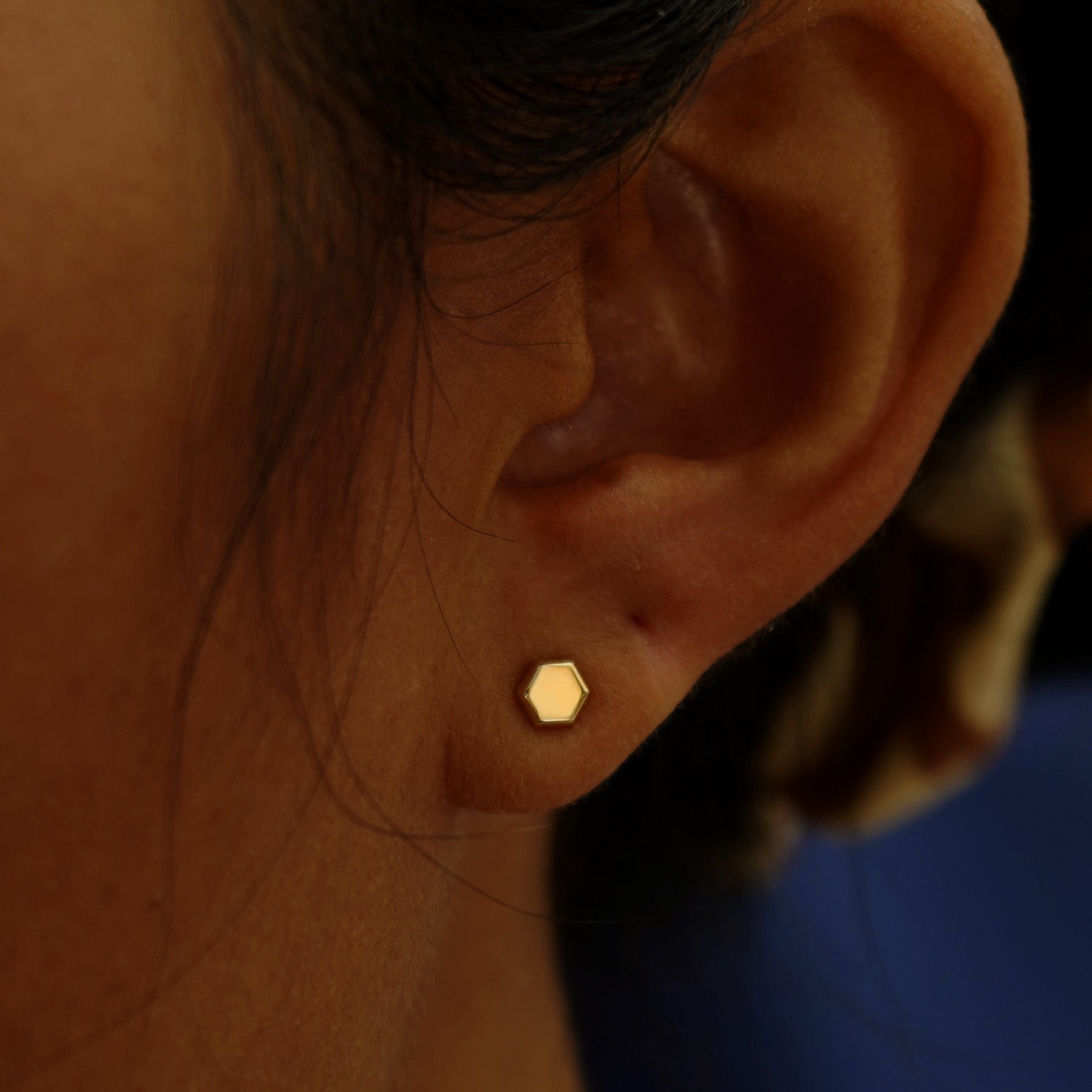 Automic Gold Studio Hexagon Earring