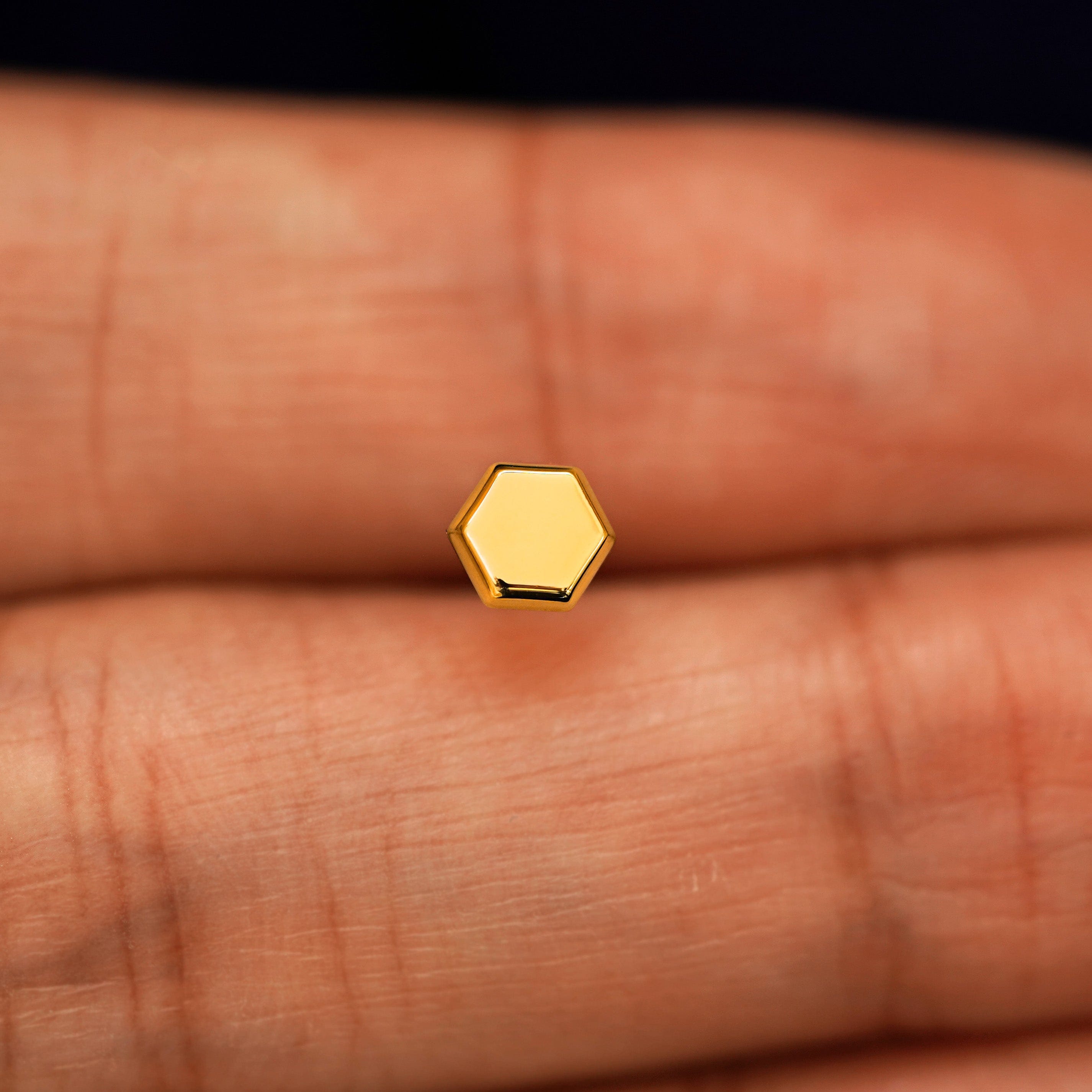 Automic Gold Studio Hexagon Earring