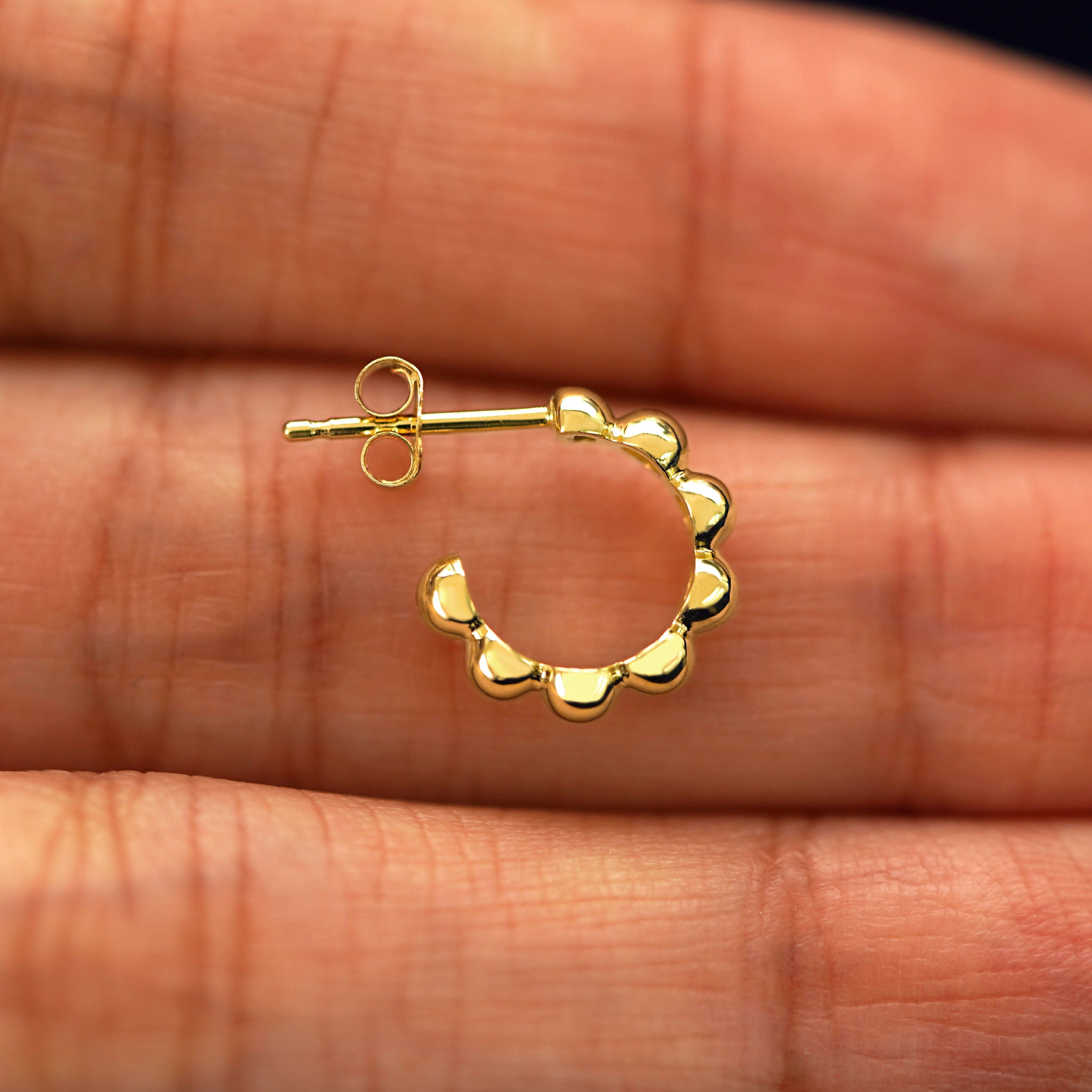Automic Gold Studio Mini Puffy Beaded Hoop