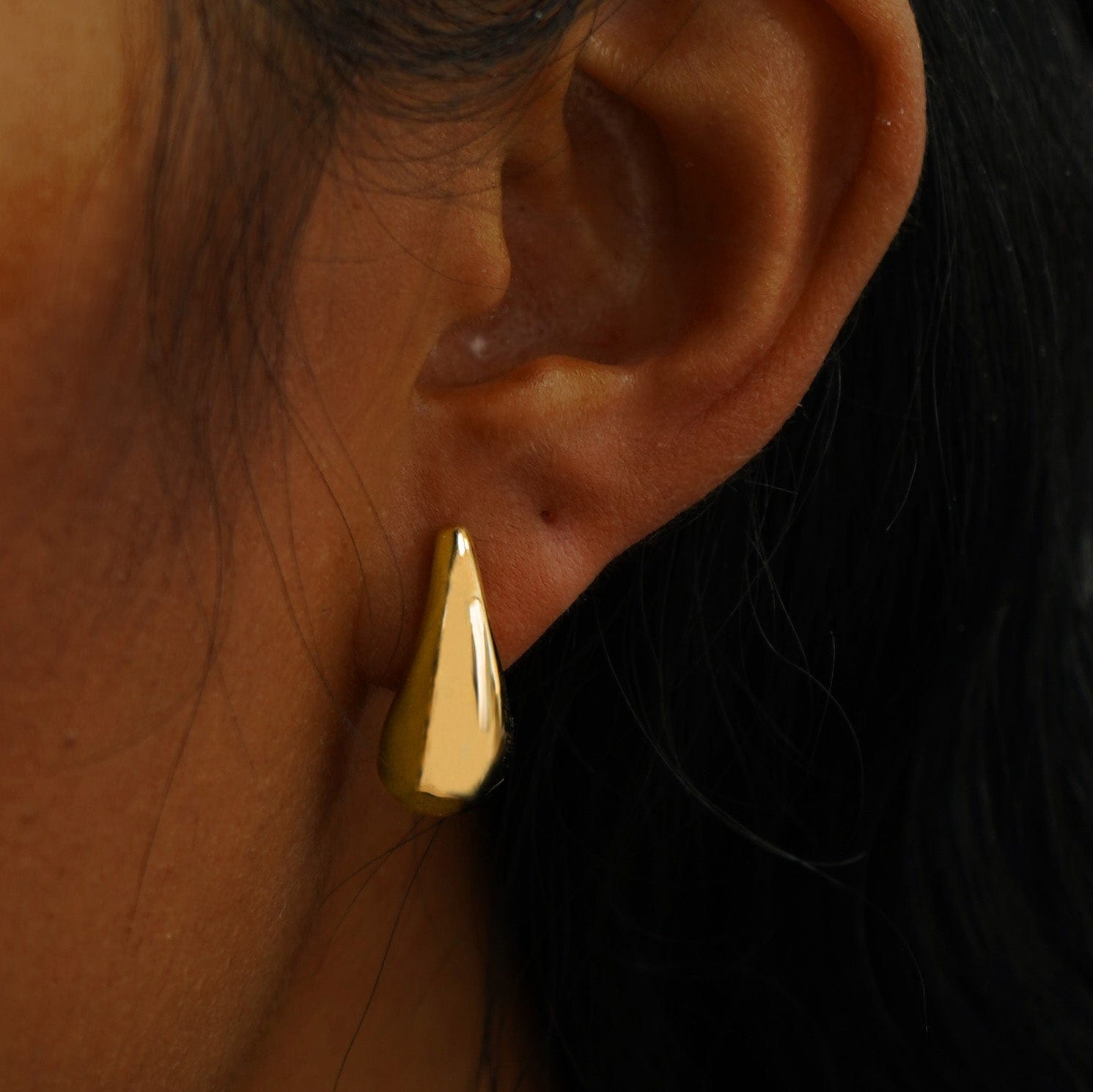 Automic Gold Studio Puffy Teardrop Earring