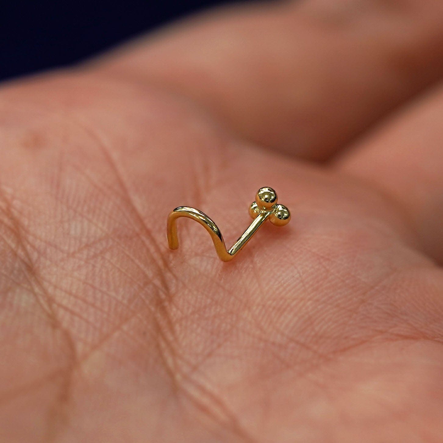 Automic Gold Studio Ball Trio Nose Stud