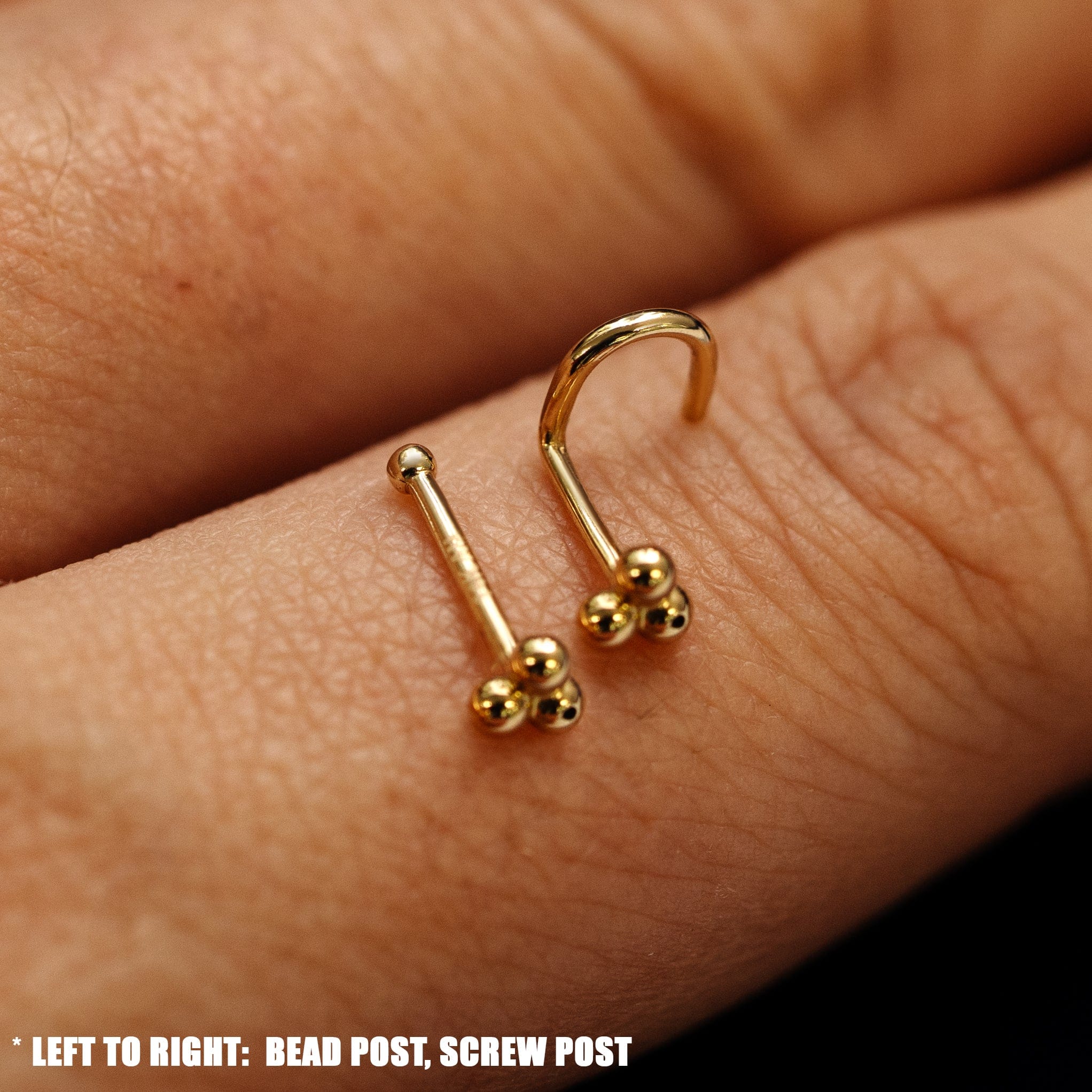 Automic Gold Studio Ball Trio Nose Stud