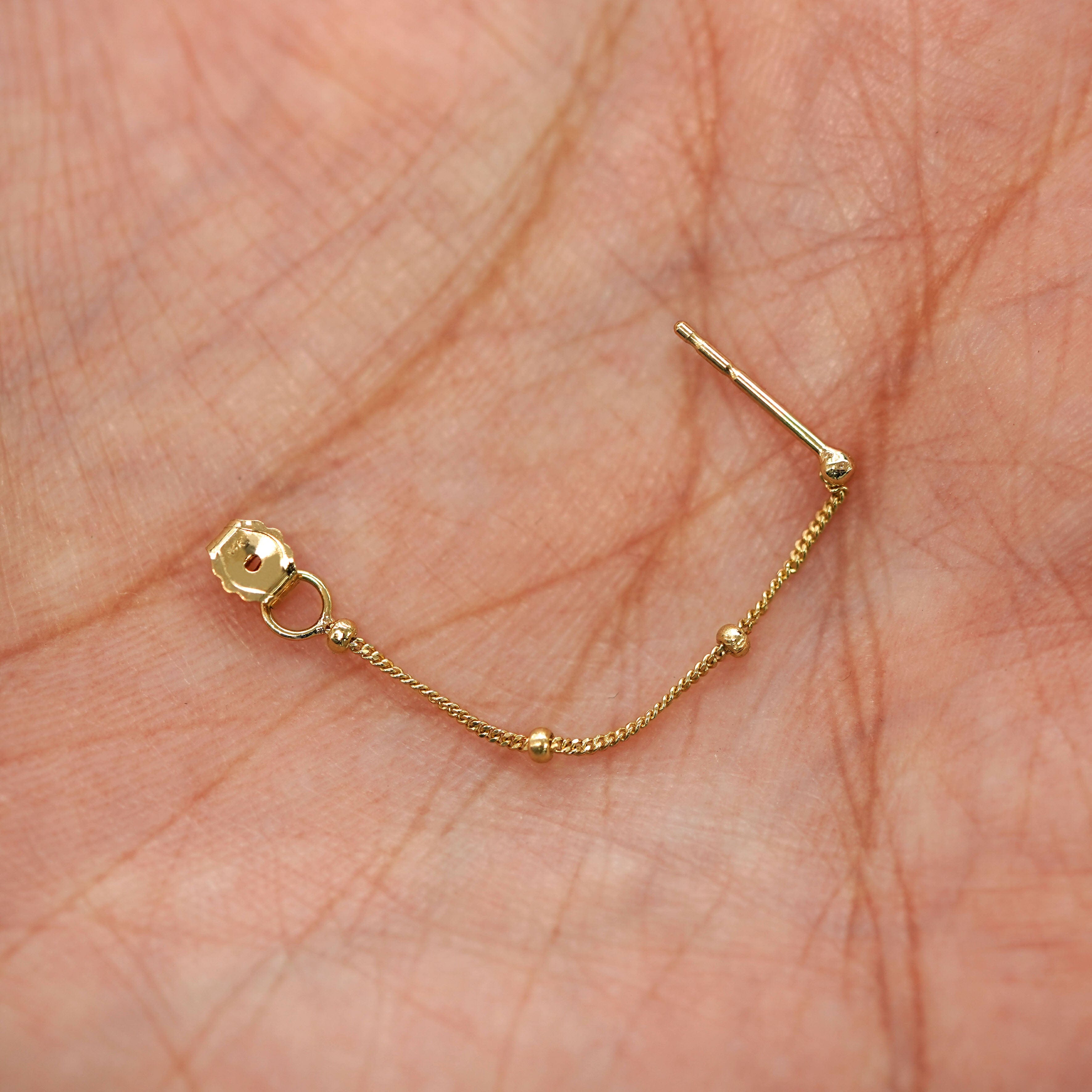 Automic Gold Studio Beaded Essential Chain Loop Earring