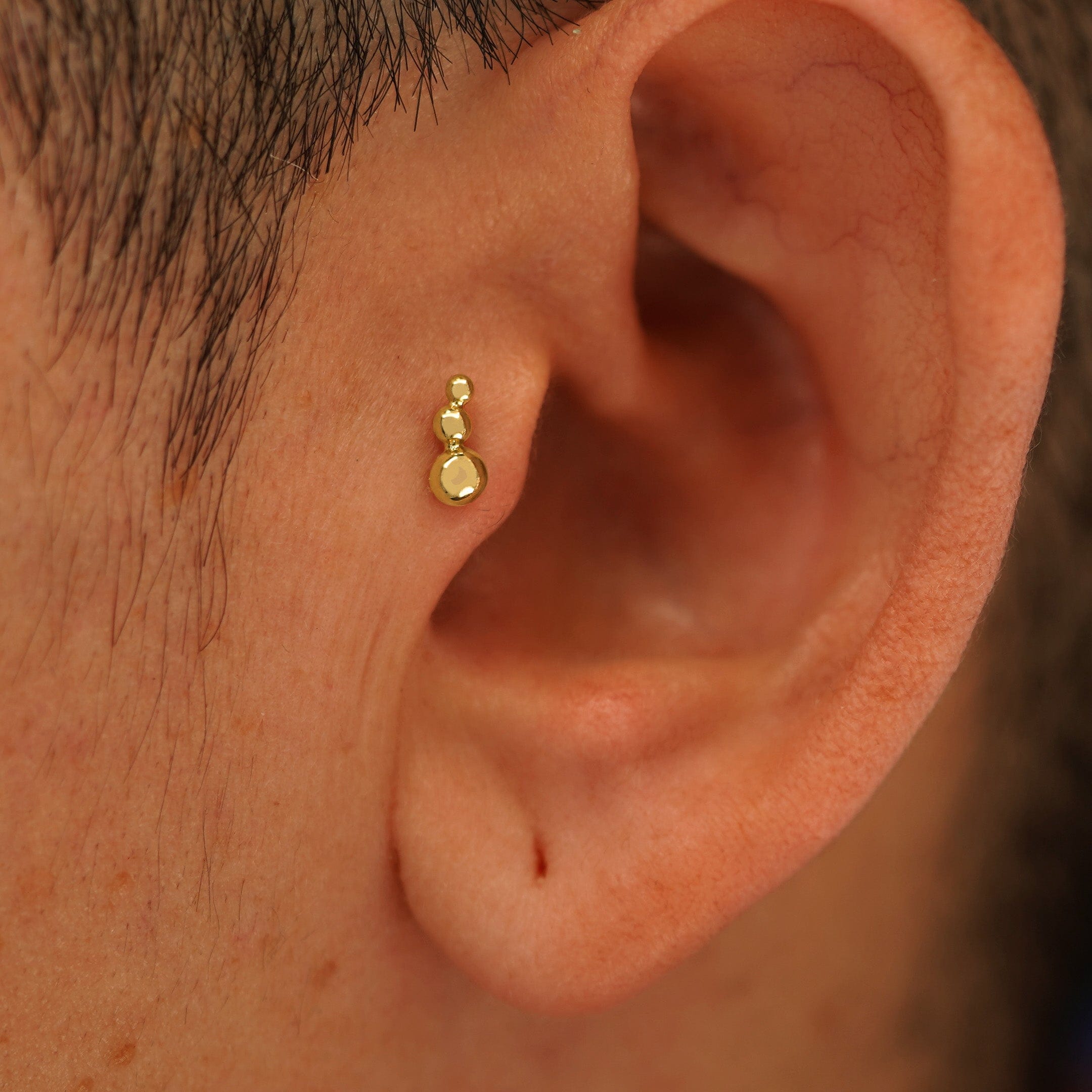 Automic Gold Studio Graduated Ball Flatback Piercing