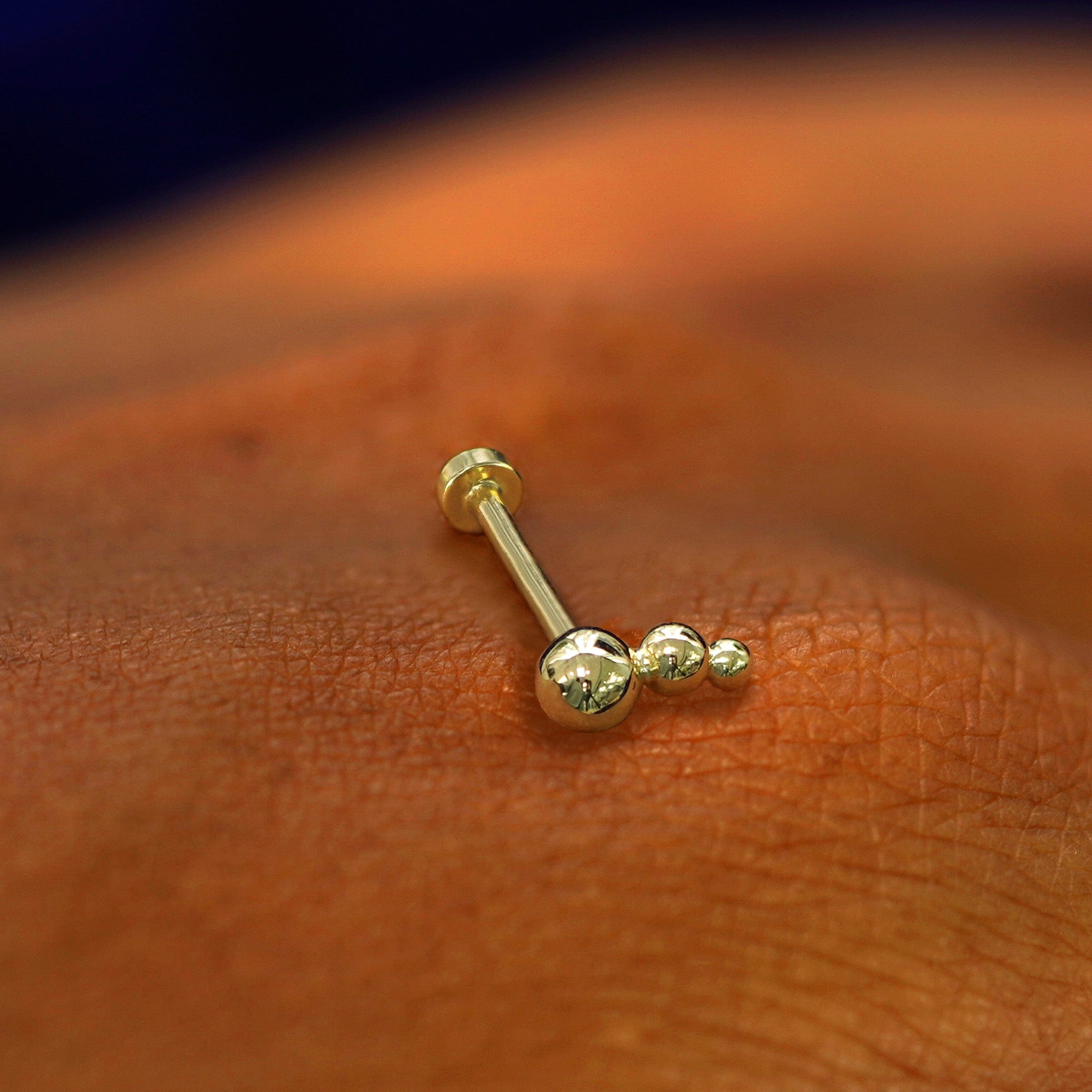 Automic Gold Studio Graduated Ball Flatback Piercing