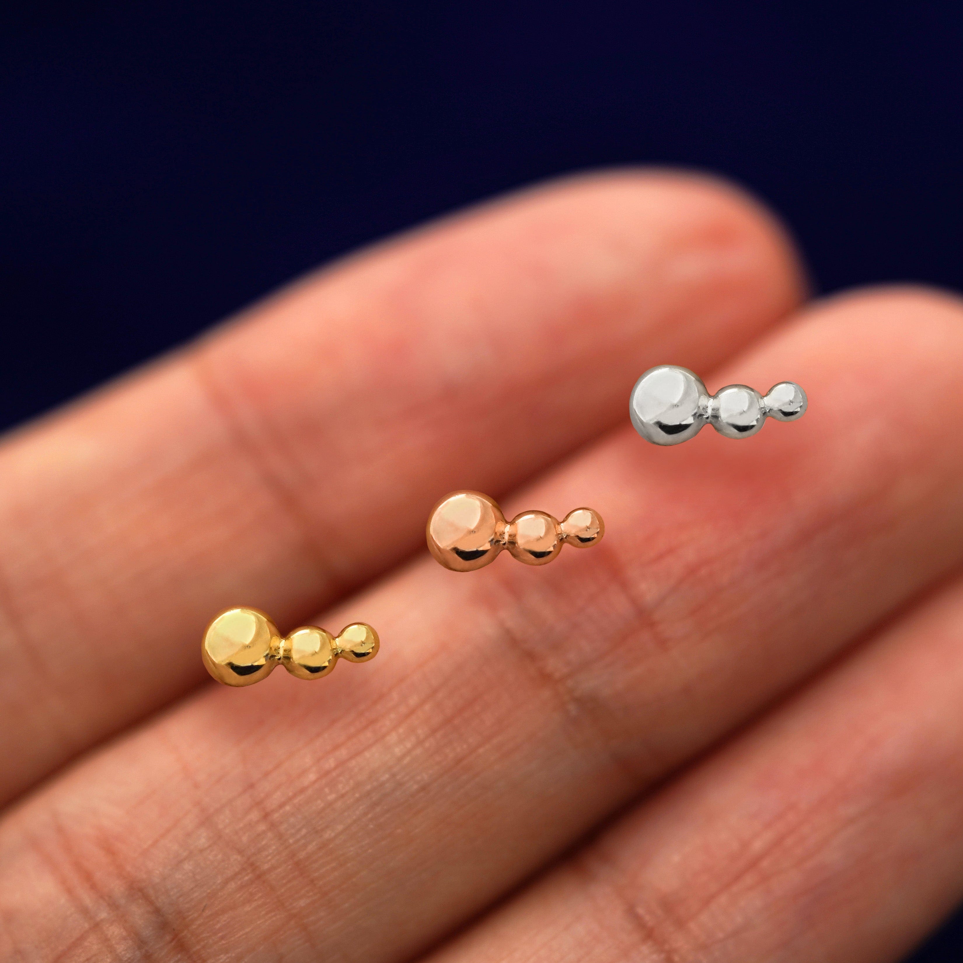 Automic Gold Studio Graduated Ball Flatback Piercing