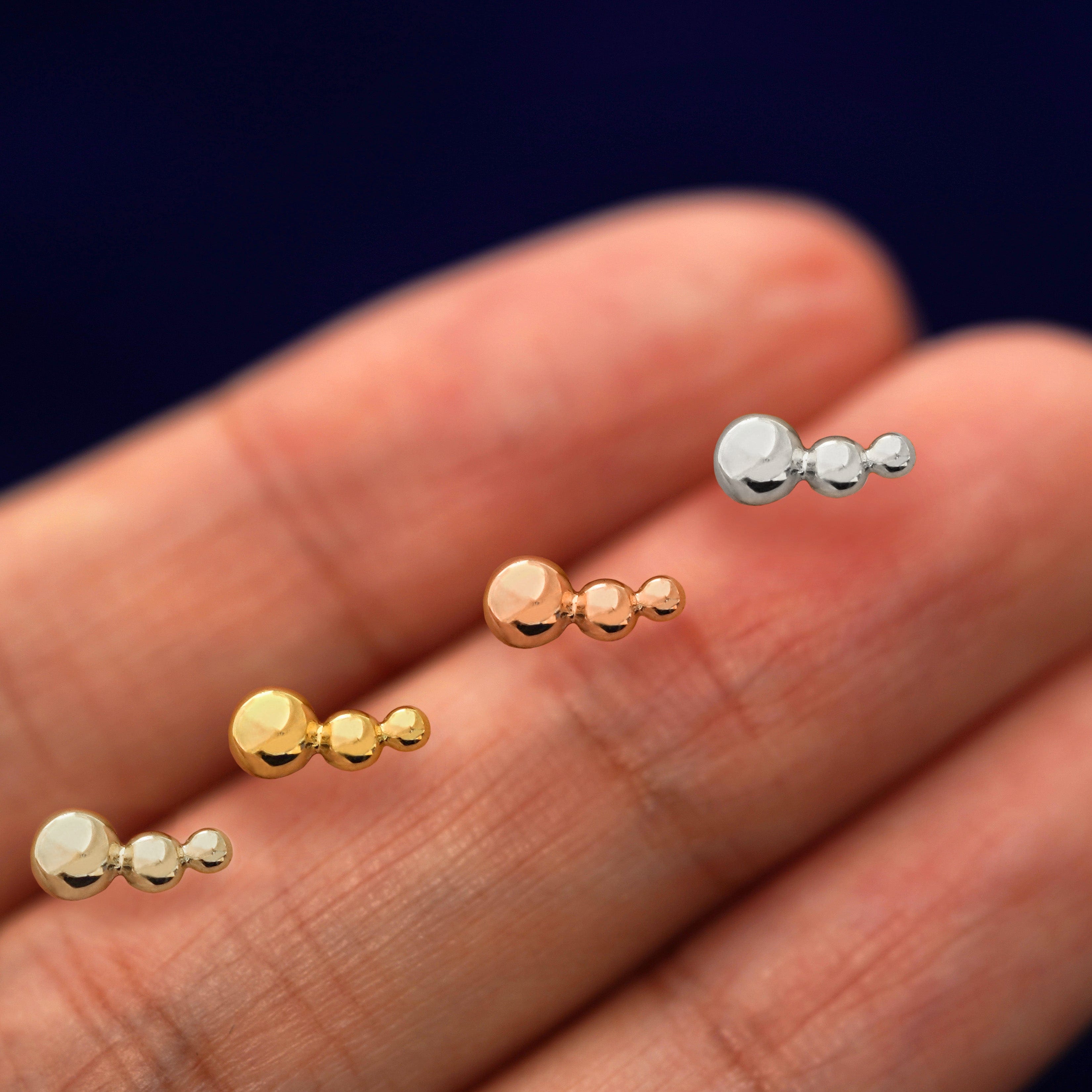 Automic Gold Studio Graduated Ball Earring
