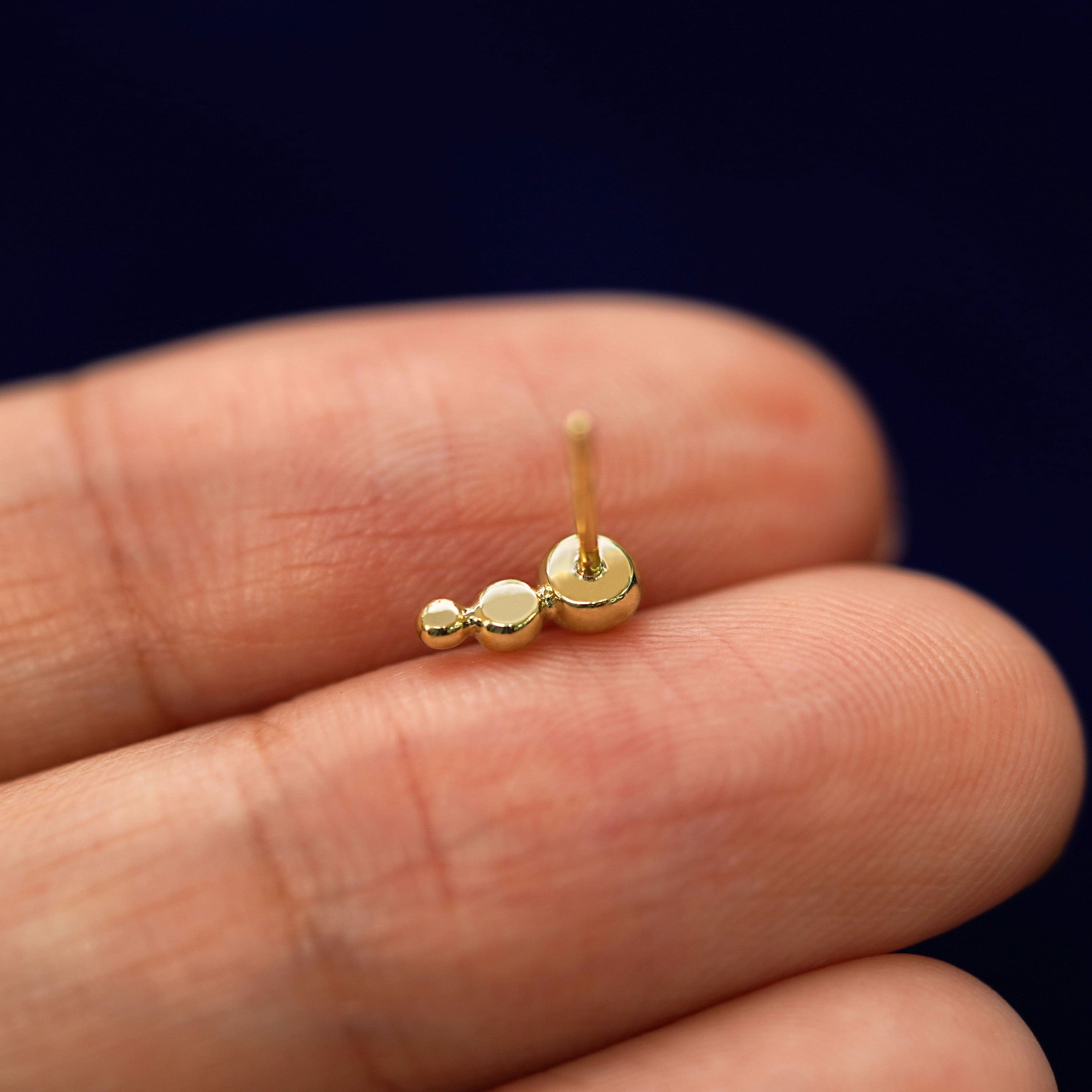 Automic Gold Studio Graduated Ball Earring