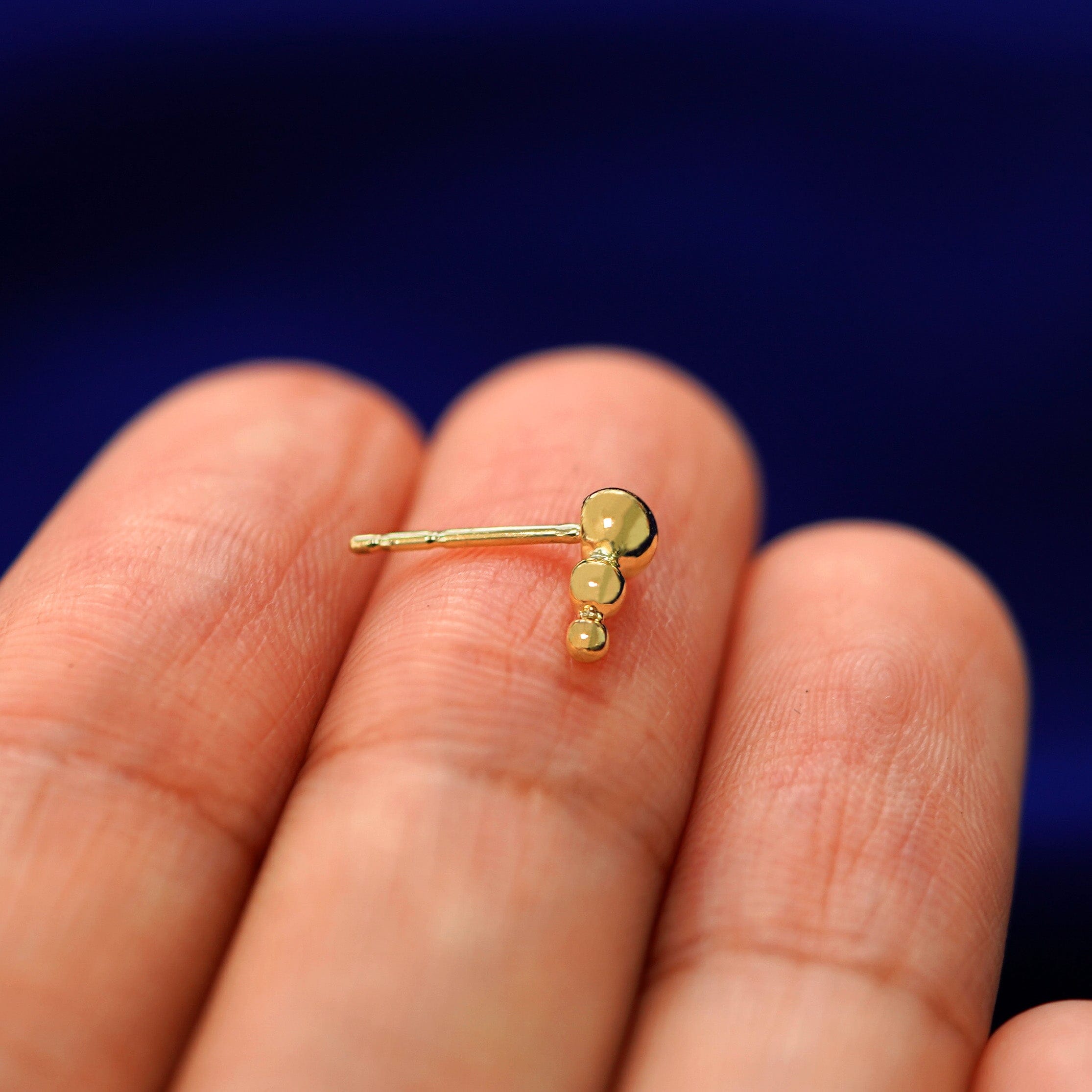 Automic Gold Studio Graduated Ball Earring
