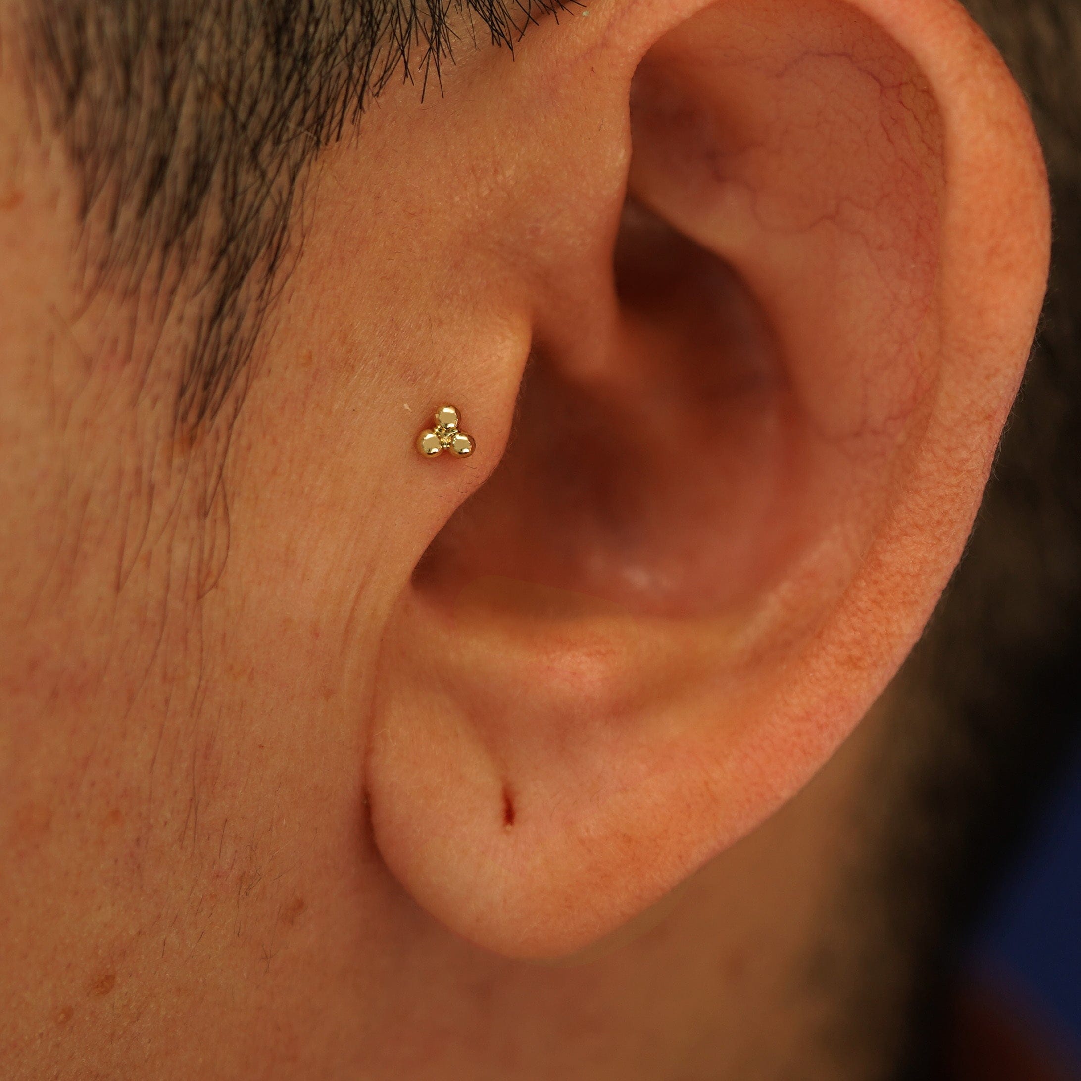 Automic Gold Studio Ball Trio Flatback Piercing